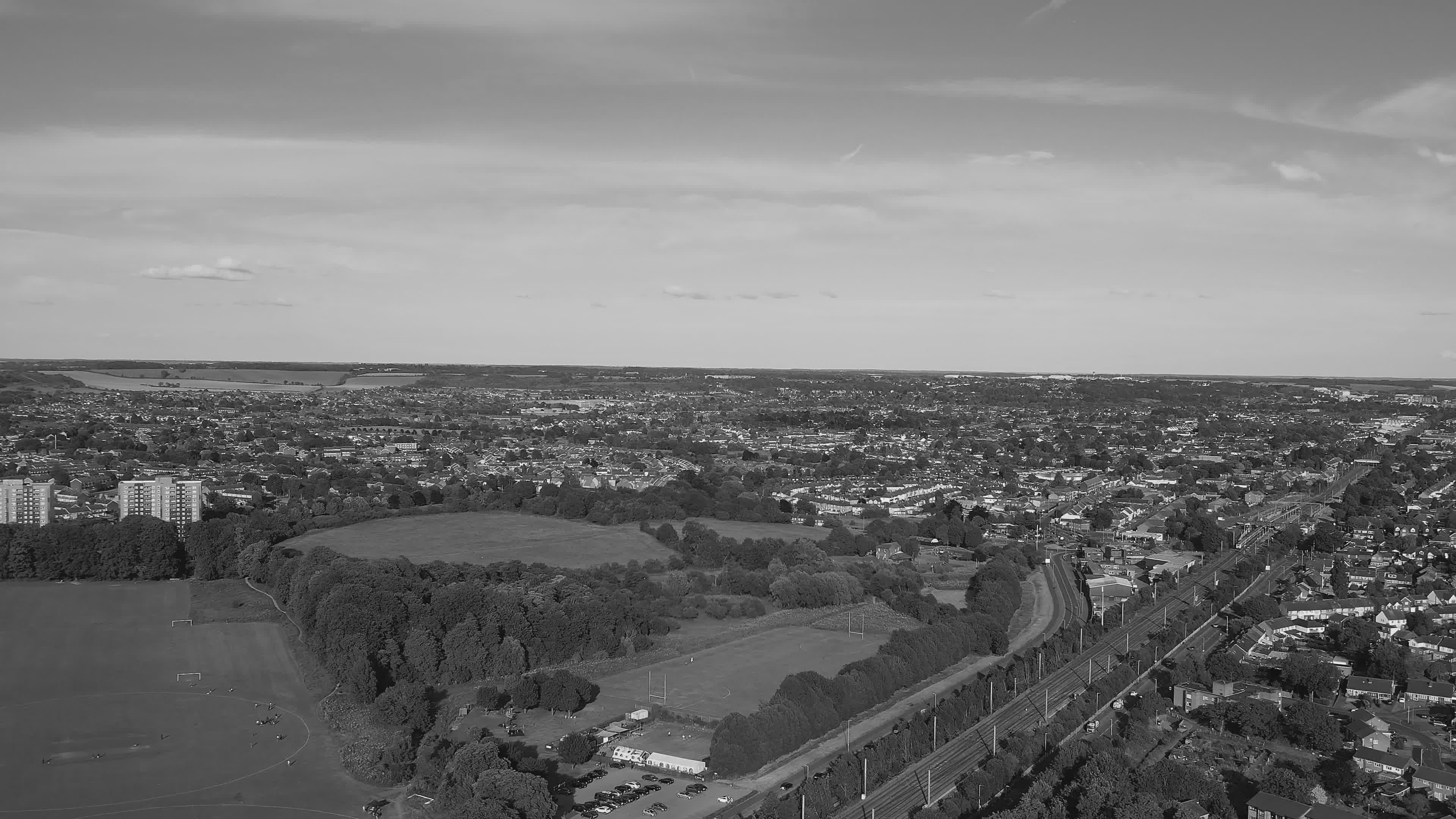 aerial view of cityscape in black and white 34524283 — free pexels stock footage