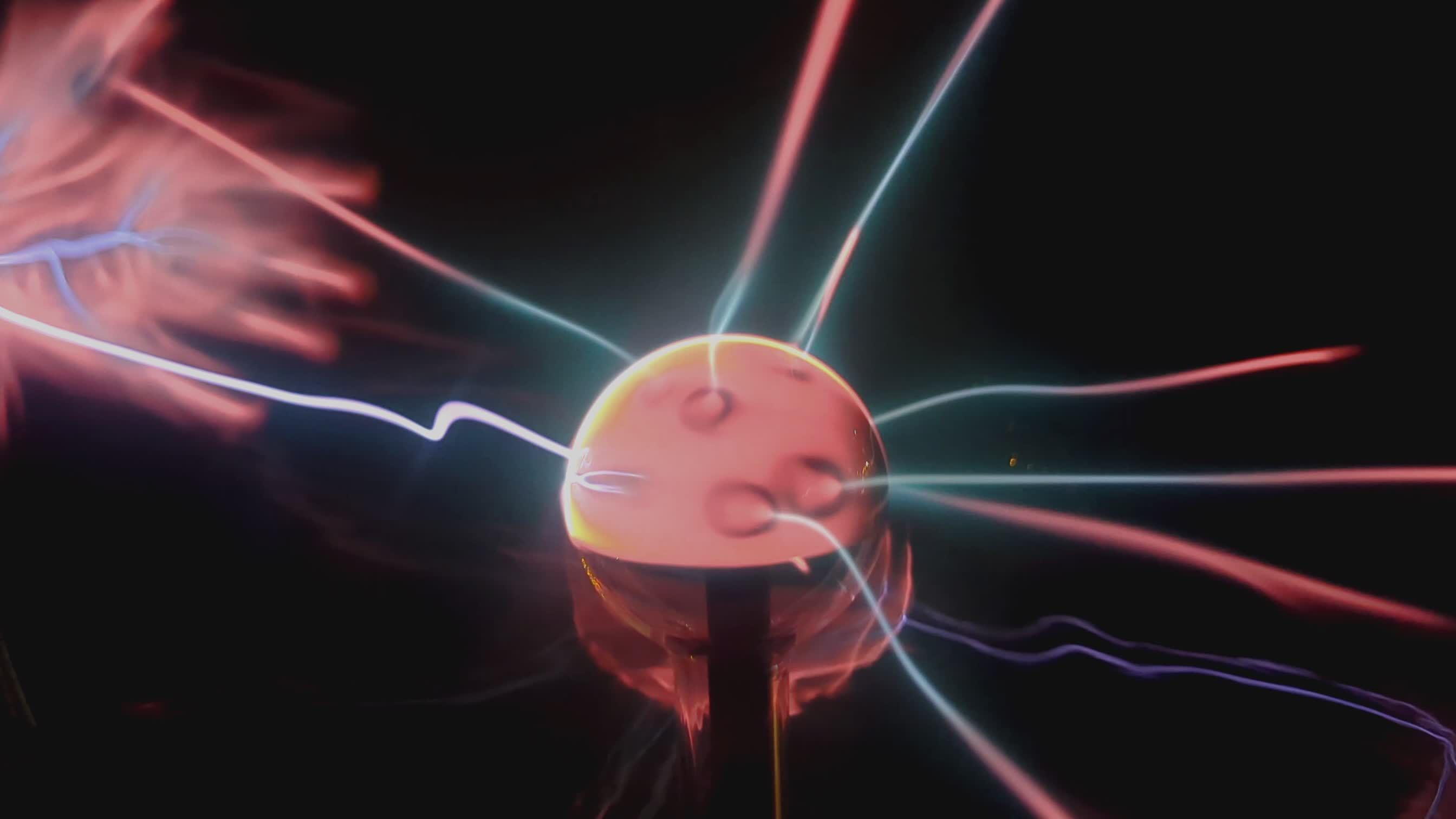 Mesmerizing Plasma Ball with Electric Arcs Free Stock Video Footage ...