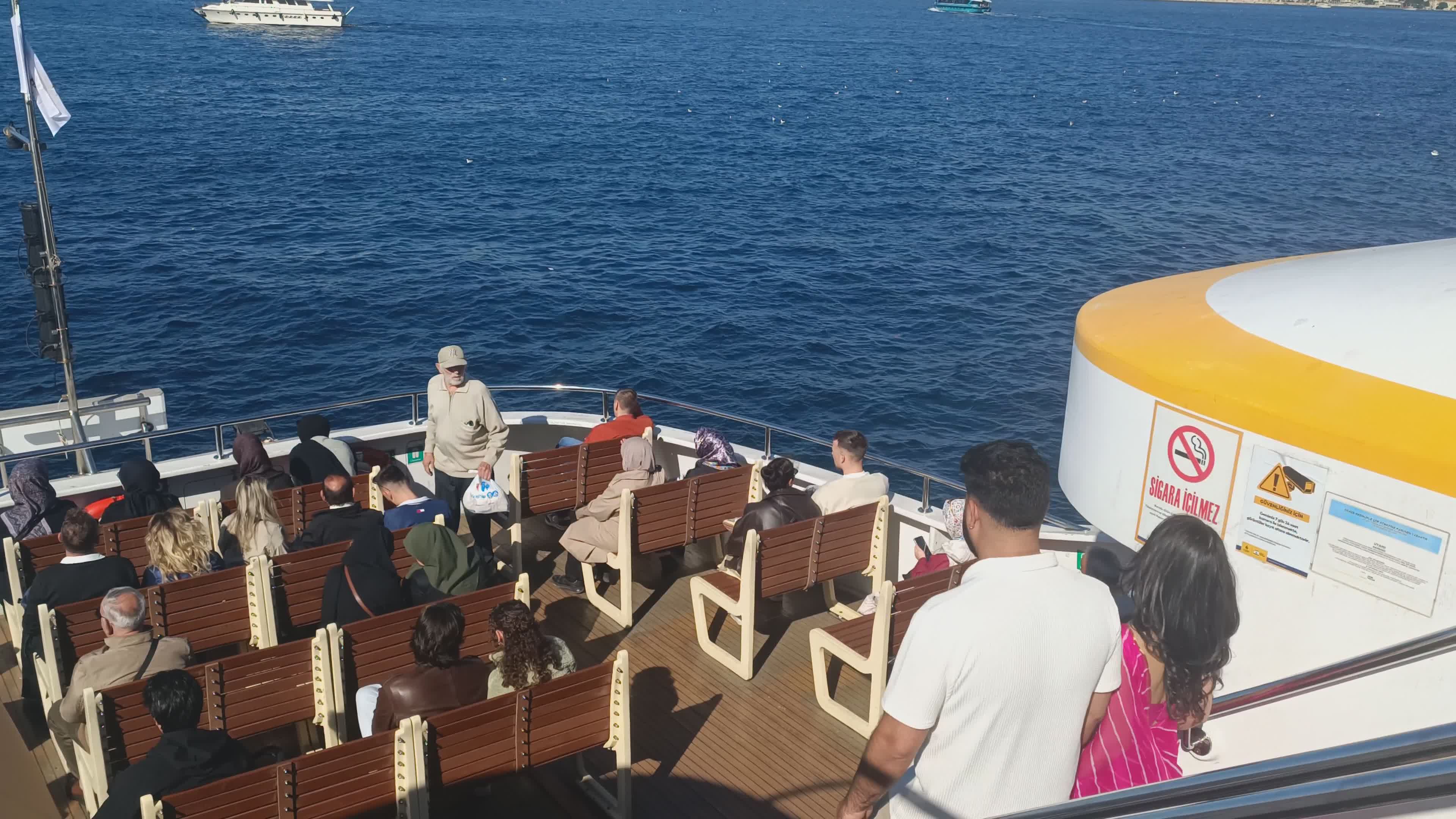 Passengers Enjoying Ferry Ride on Bosphorus Free Stock Video Footage ...