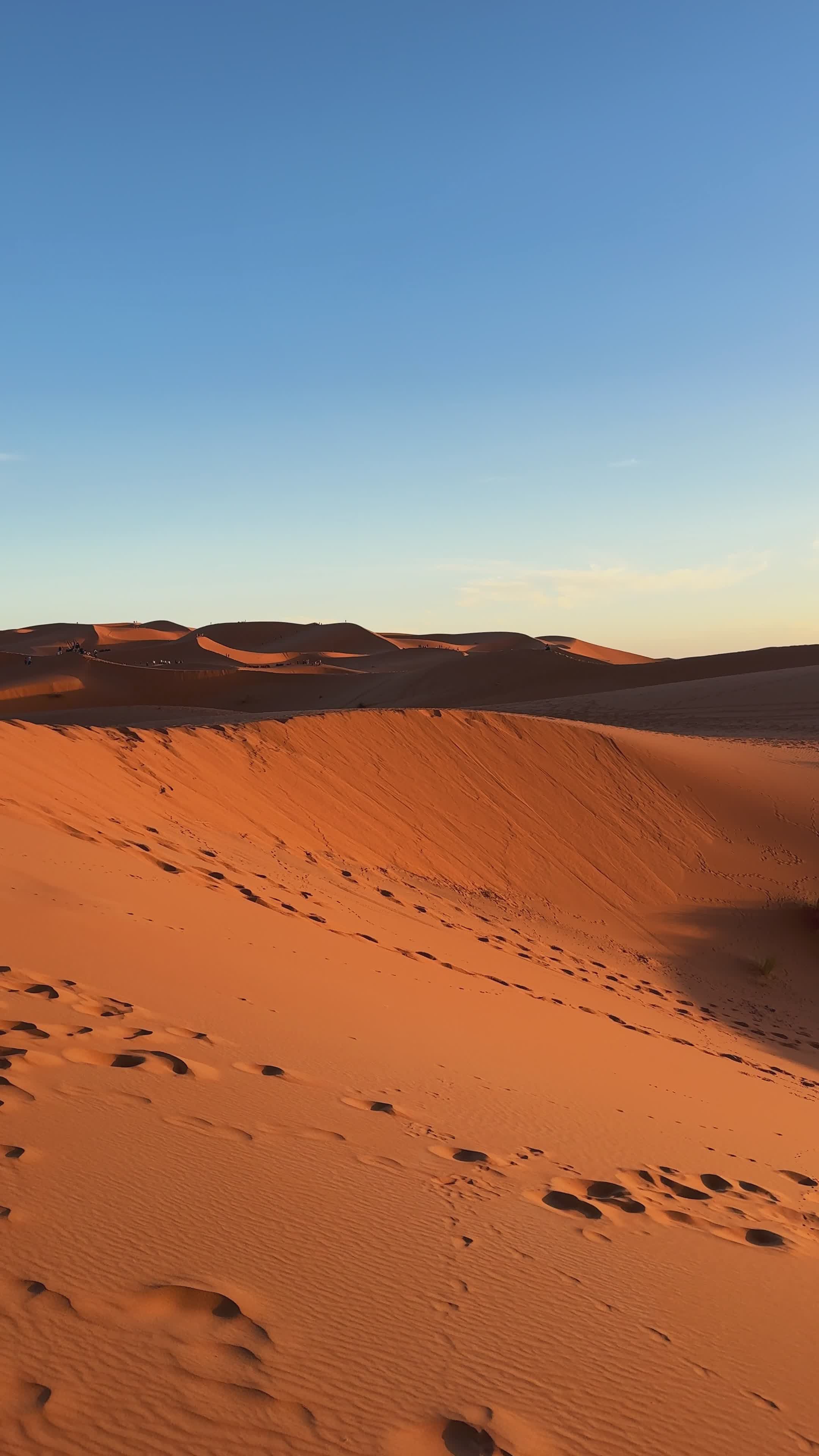 Majestic Sand Dunes in Golden Desert Sunset Free Stock Video Footage ...