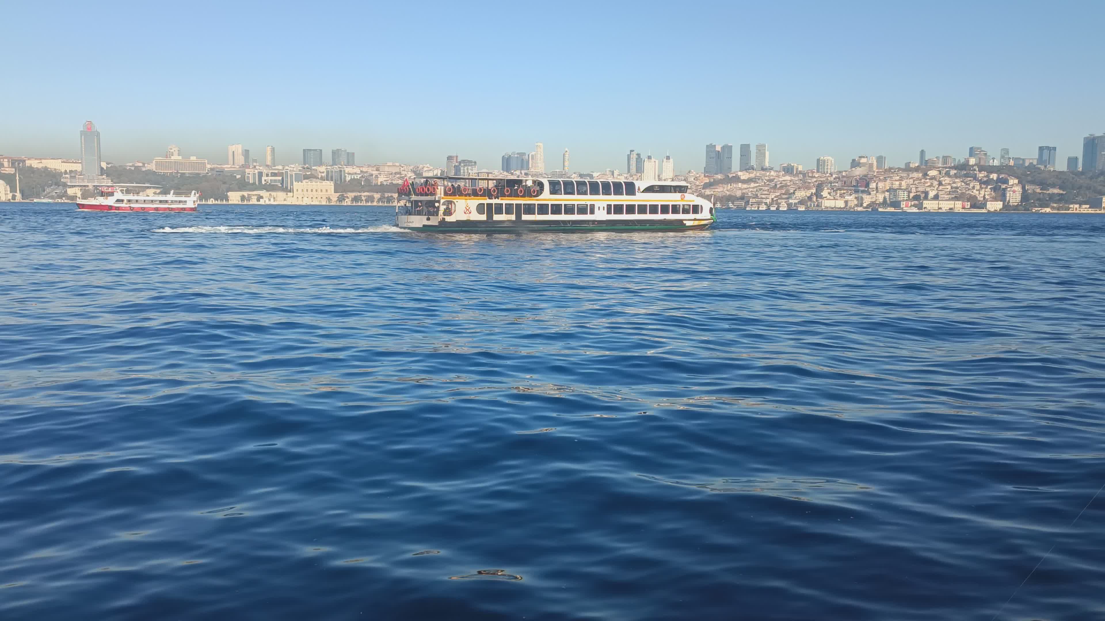 Scenic Ferry Ride on the Bosphorus Strait Free Stock Video Footage ...