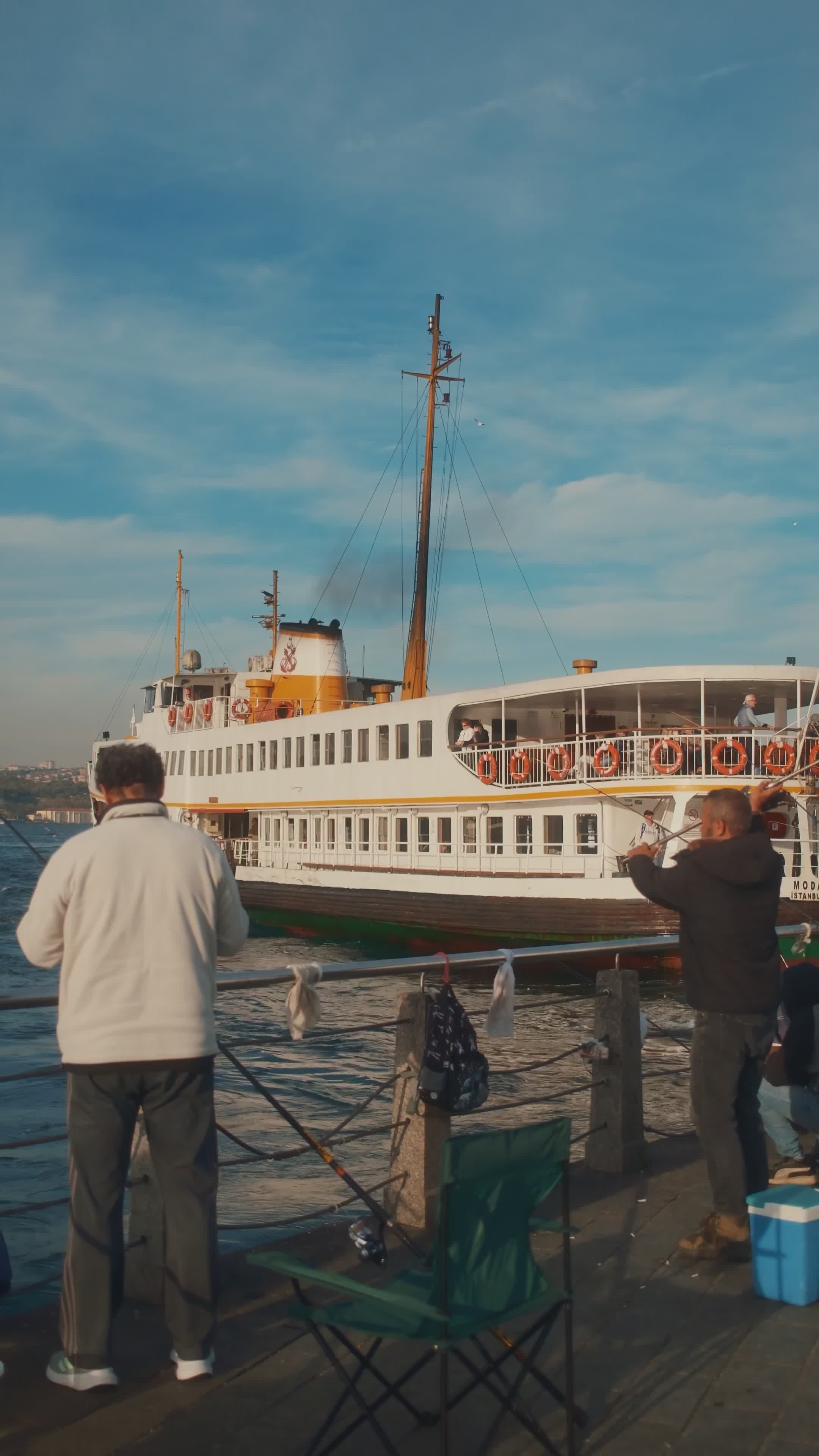 Scenic Ferry Crossing in Vibrant Harbor Free Stock Video Footage ...