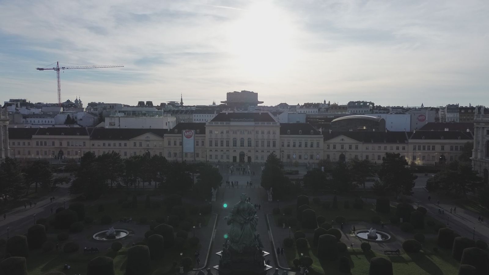 Vista aérea de la Ringstrasse de Viena