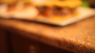 gourmet plantain burgers on a platter