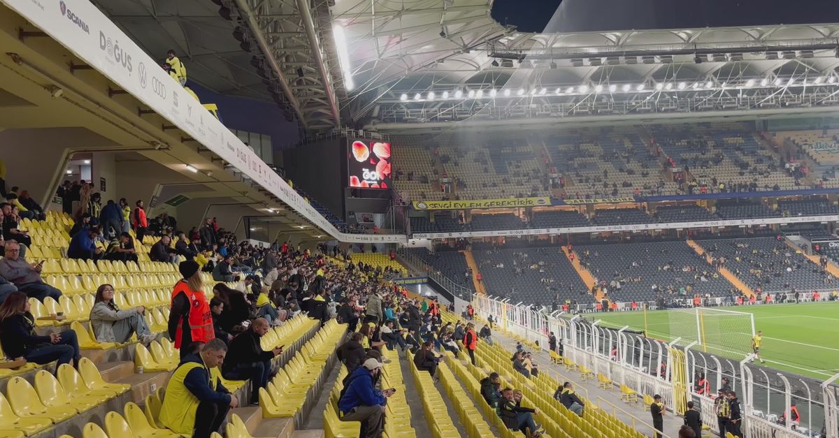 Sparse Crowd in Illuminated Football Stadium Free Stock Video Footage ...