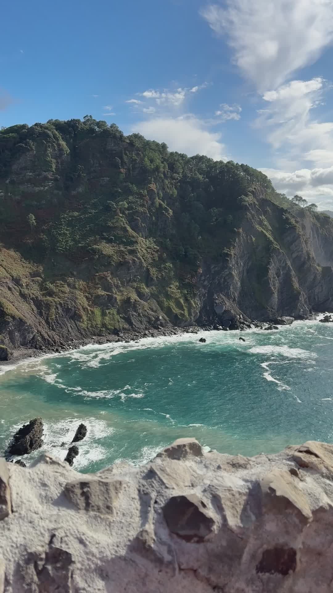 Scenic Coastal Landscape with Rocky Shoreline Free Stock Video Footage ...