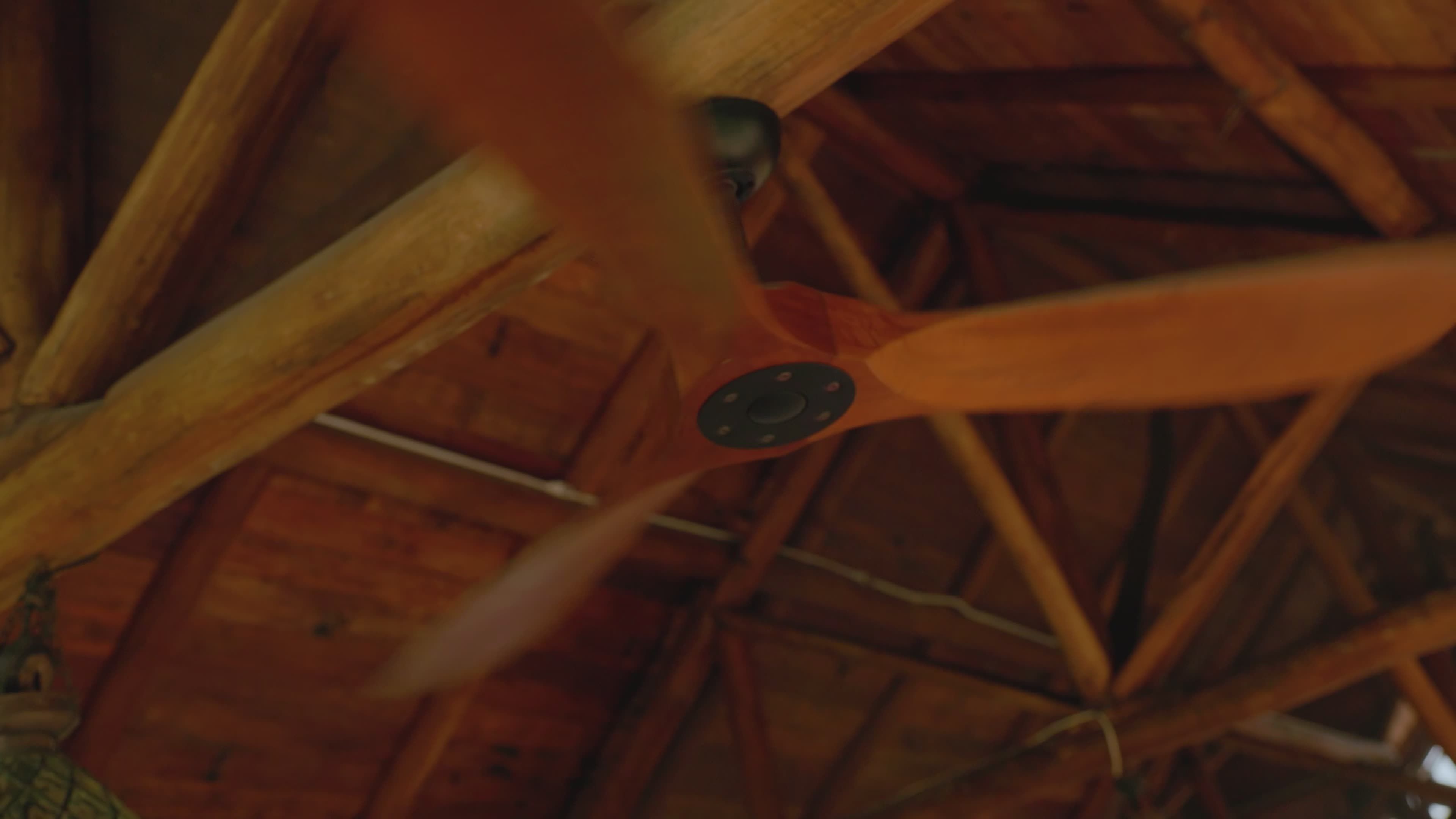 Rustic Wooden Ceiling Fan in Motion Free Stock Video Footage, Royalty ...