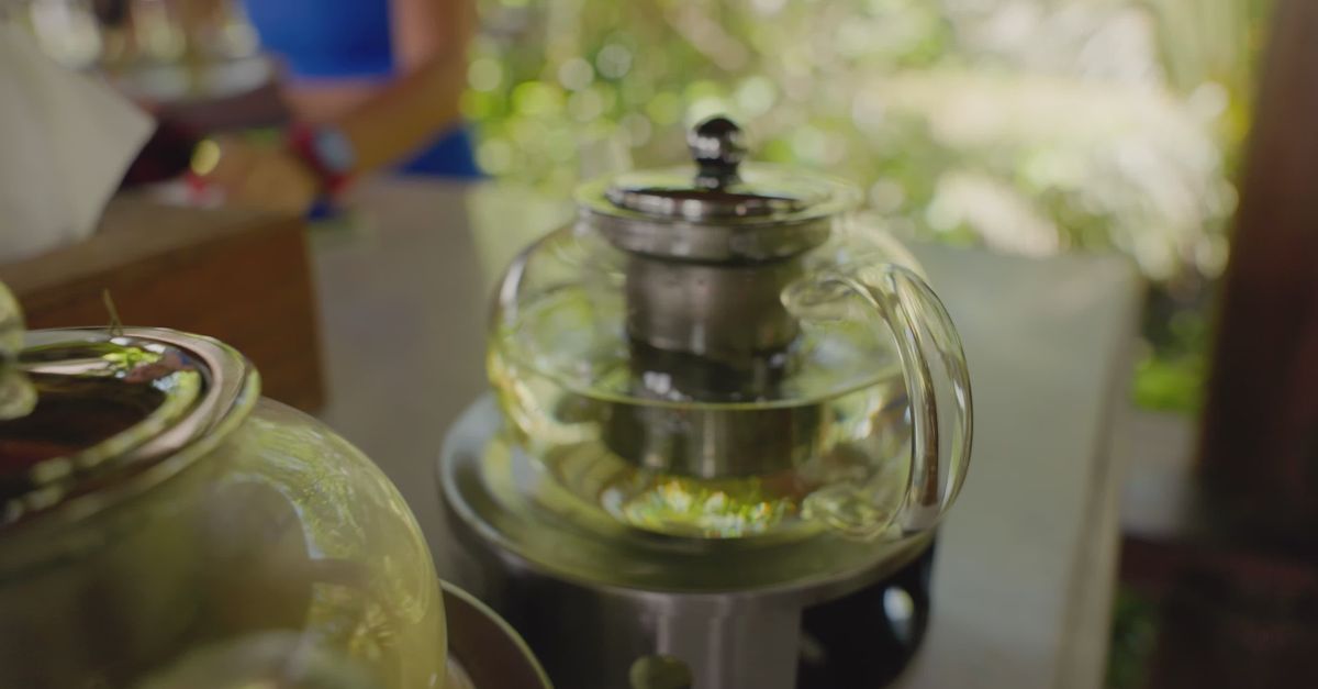 Making Tea Outdoors Tea Ceremony with Glass Teapots Outdoors Free Stock Video Footage ...