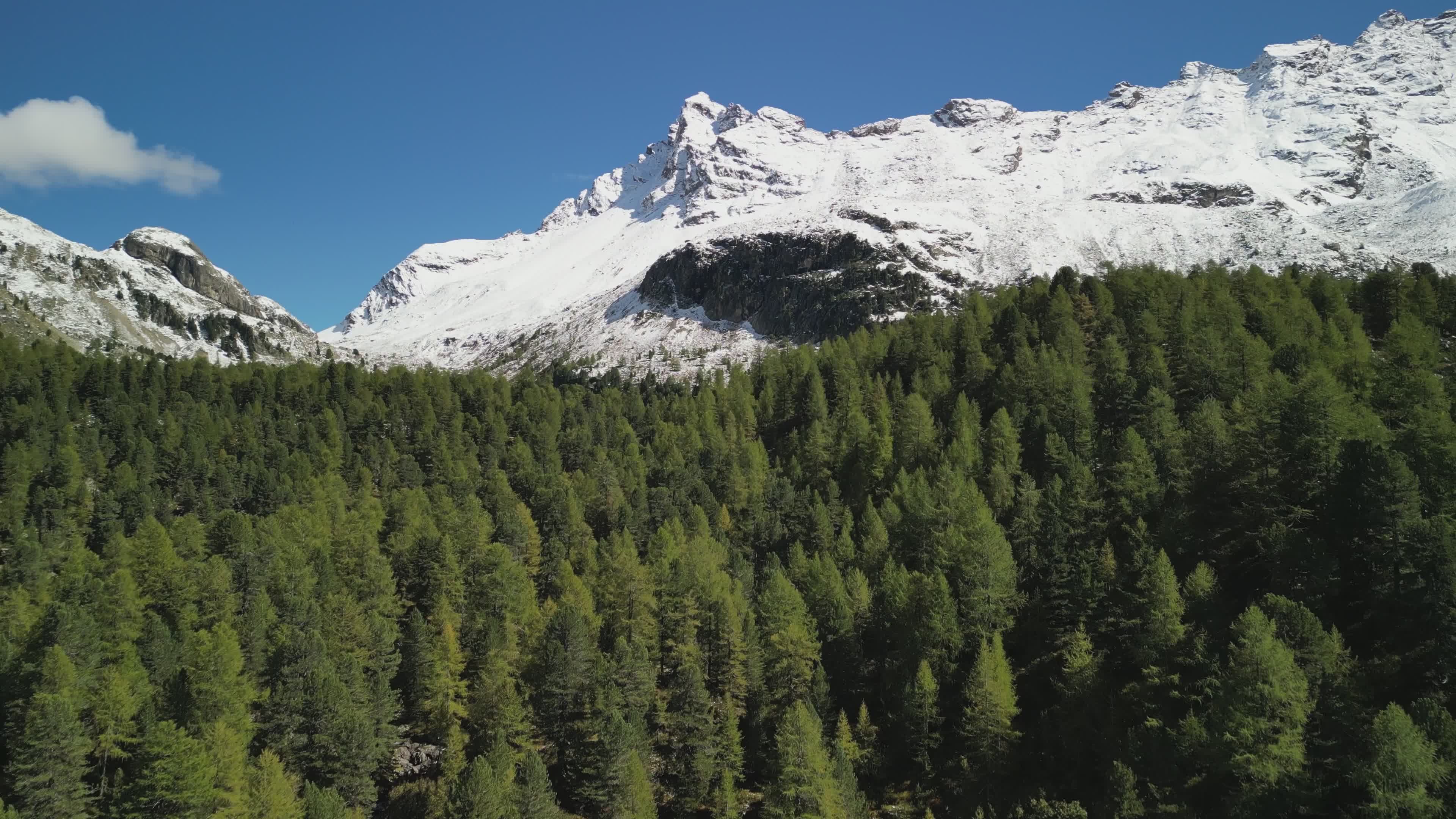 Breathtaking Alpine Landscape with Snowy Peaks Free Stock Video Footage ...