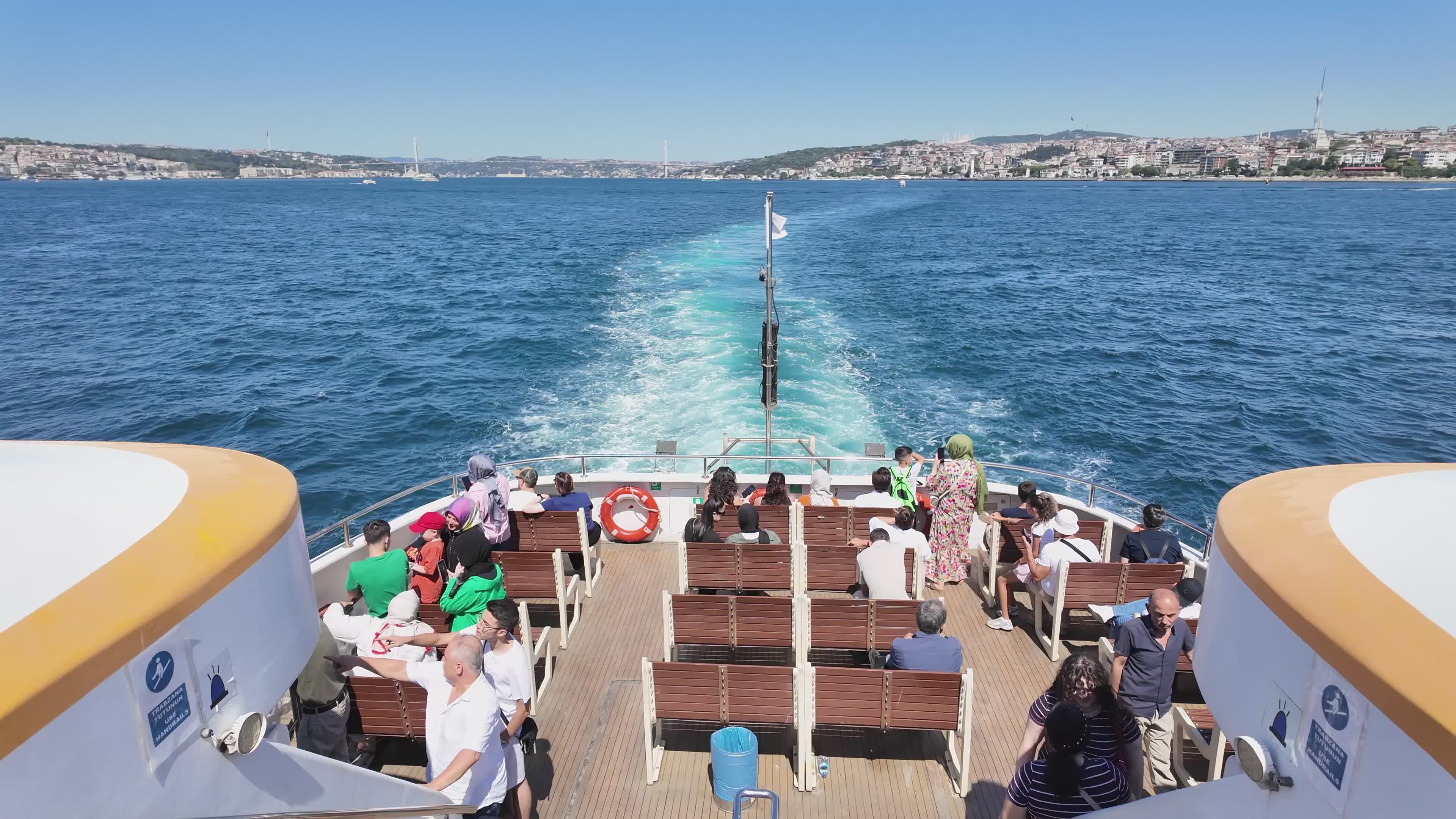 Scenic Ferry Ride on the Bosphorus Strait Free Stock Video Footage ...