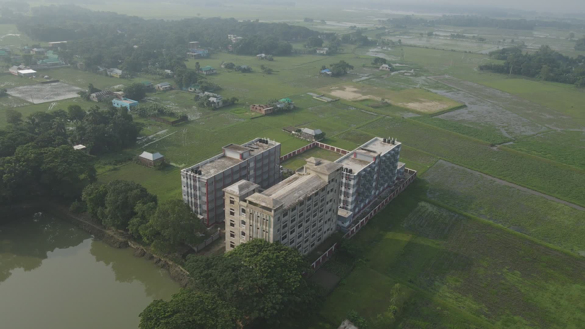 Aerial View of Historic Building in Tangail, Bangladesh Free Stock ...
