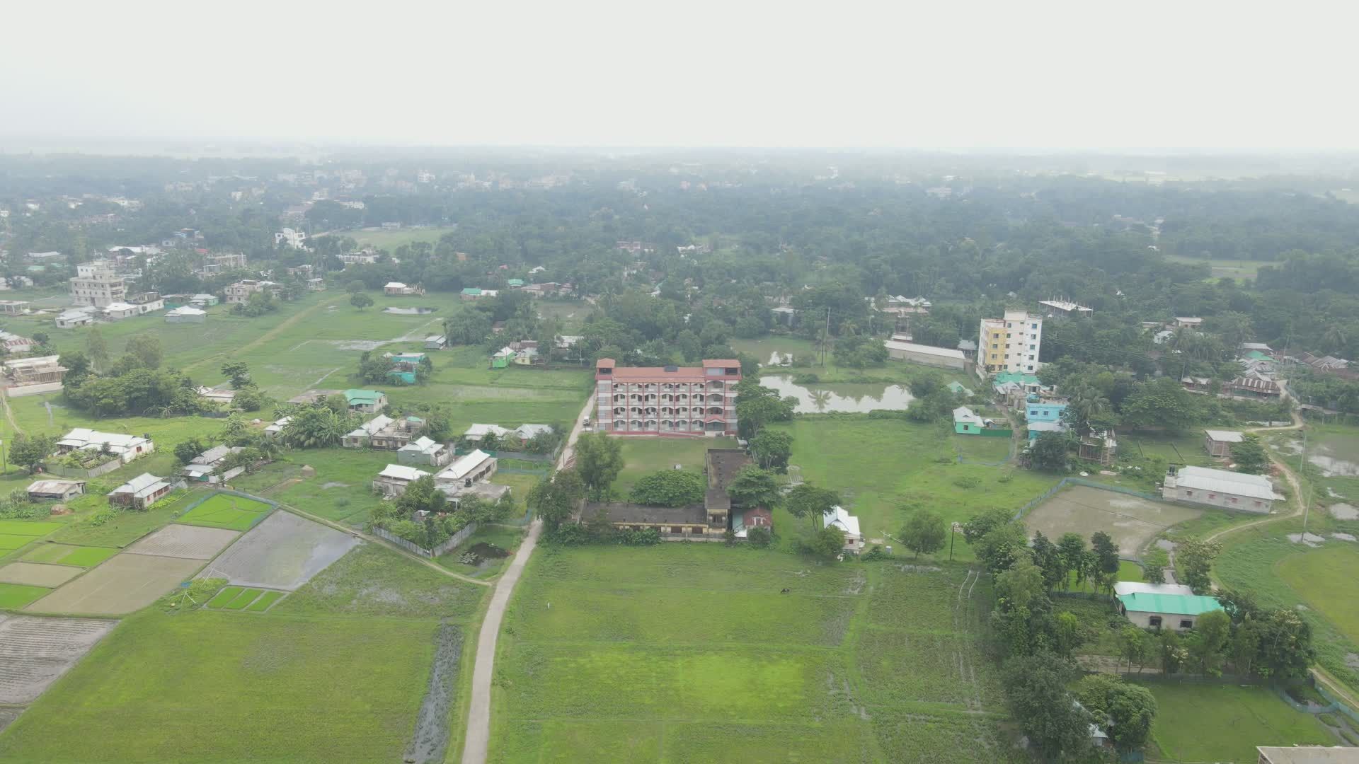 Scenic Drone Aerial of Netrakona, Bangladesh Free Stock Video Footage ...