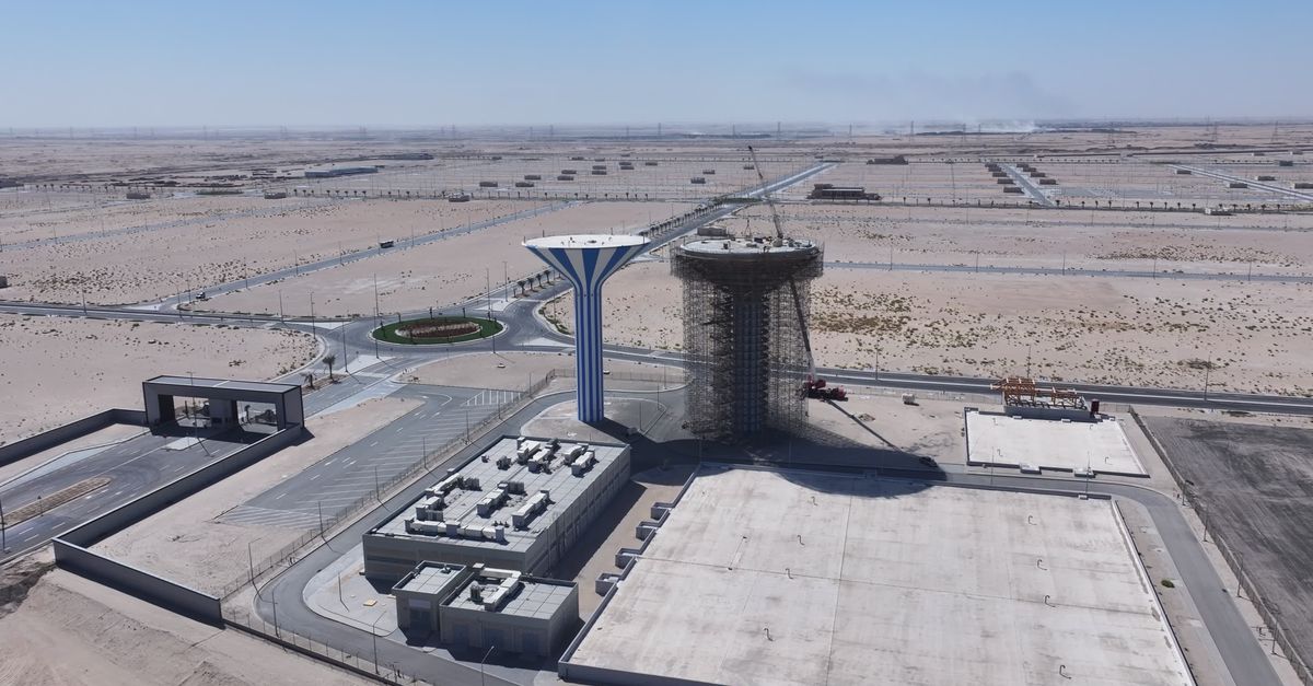 Desert Development Aerial View of Desert Infrastructure Development Free Stock Video ...