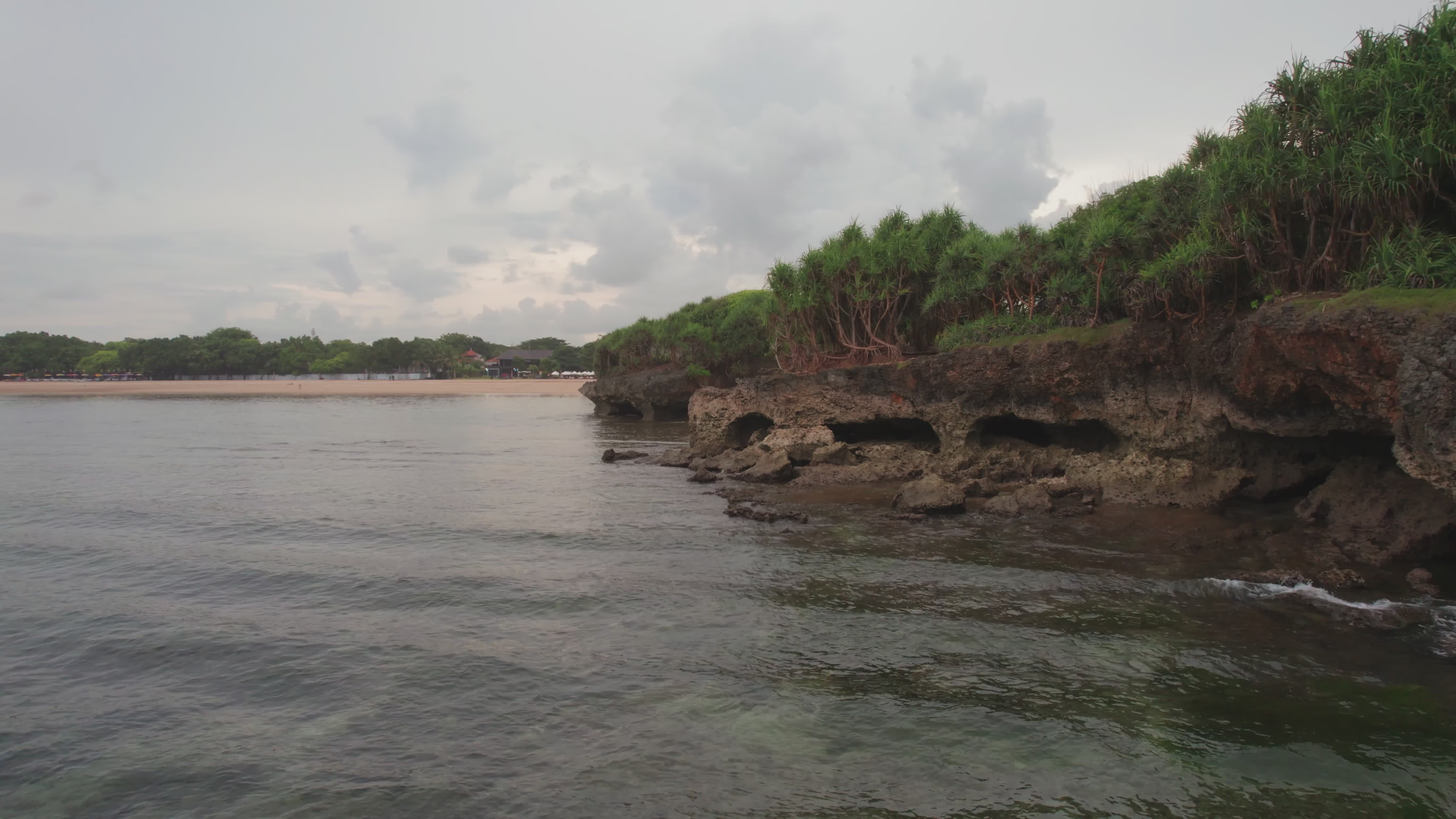 Scenic Coastal View with Lush Greenery Free Stock Video Footage ...
