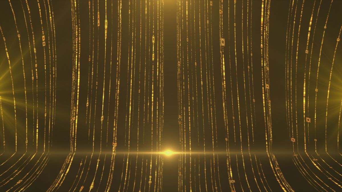 Golden Particle Lines Abstract Motion Background Free Stock Video ...