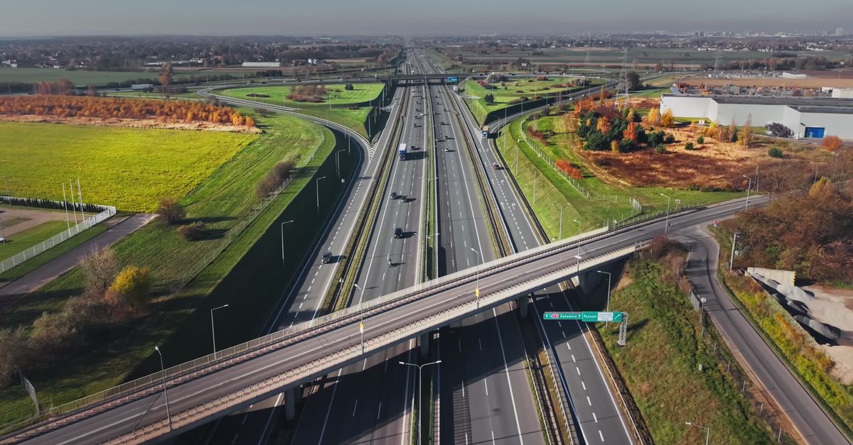 Europe Highways Aerial View of European Highway Interchange Free Stock Video Footage ...