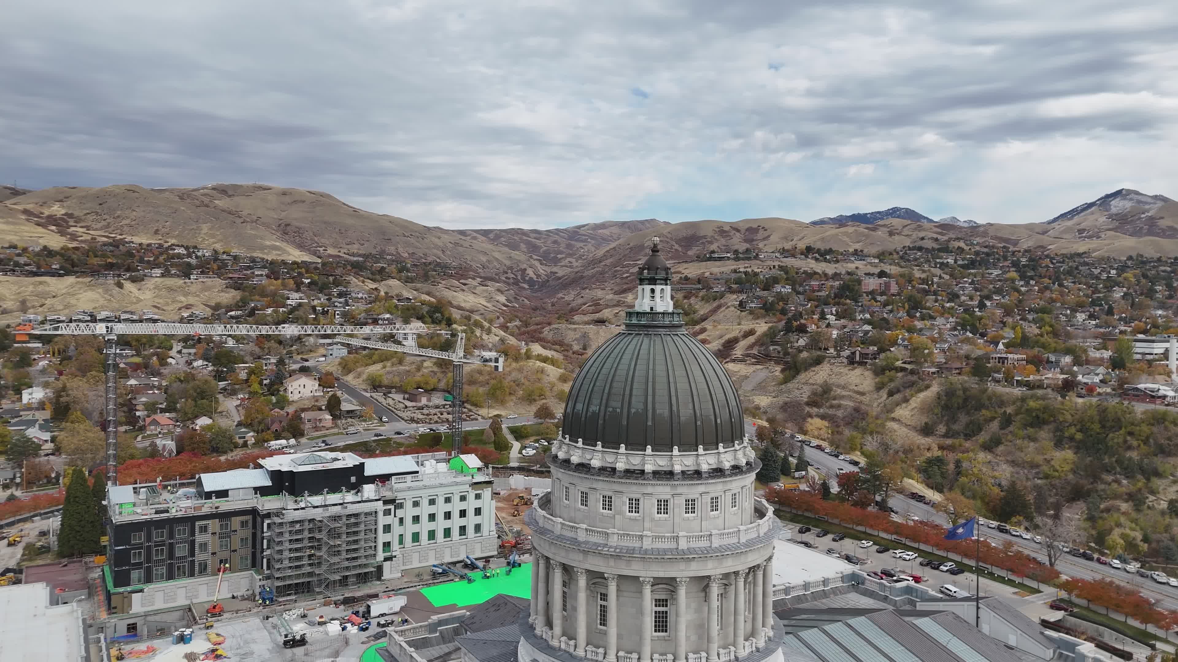 Aerial View of State Capitol Building Free Stock Video Footage, Royalty ...
