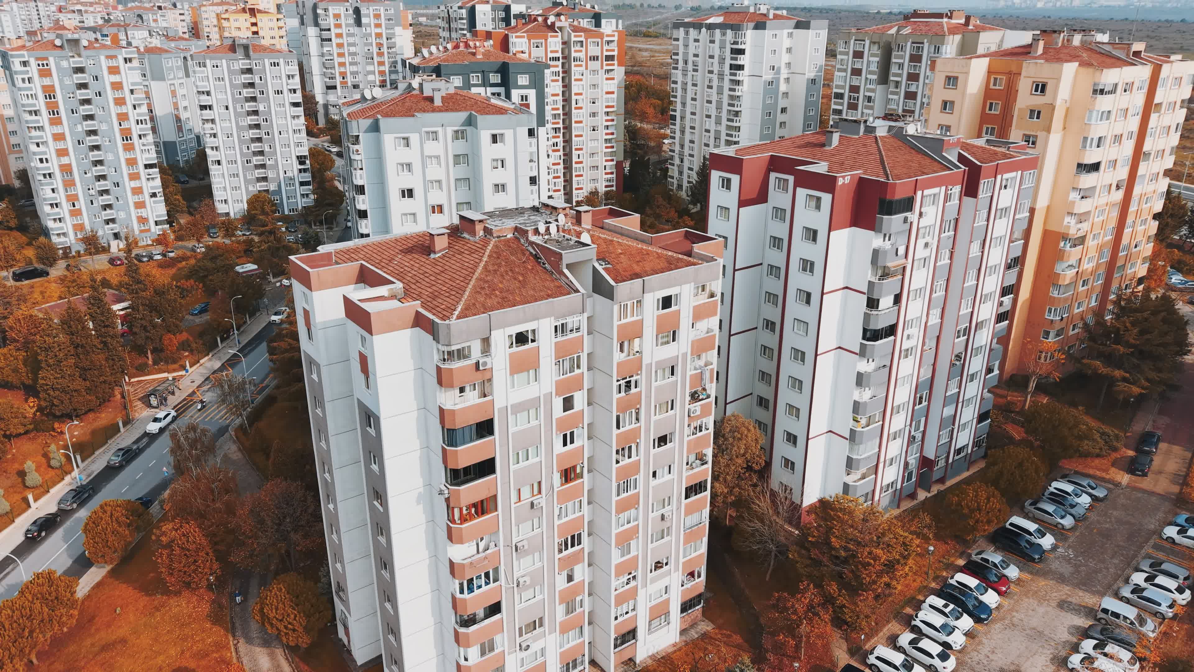 Aerial View of Residential Complex in Istanbul Free Stock Video Footage ...