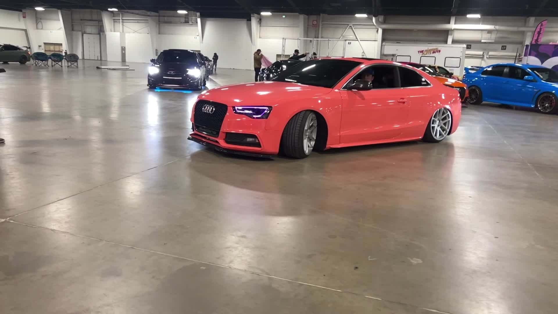 Sleek Modified Cars in Indoor Exhibition Free Stock Video Footage ...