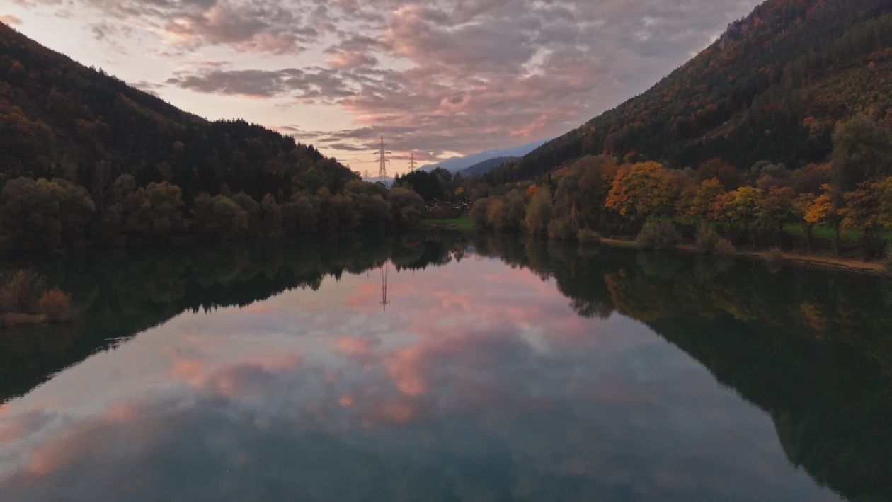 Peaceful Twilight Lake with Autumn Reflections Free Stock Video Footage ...