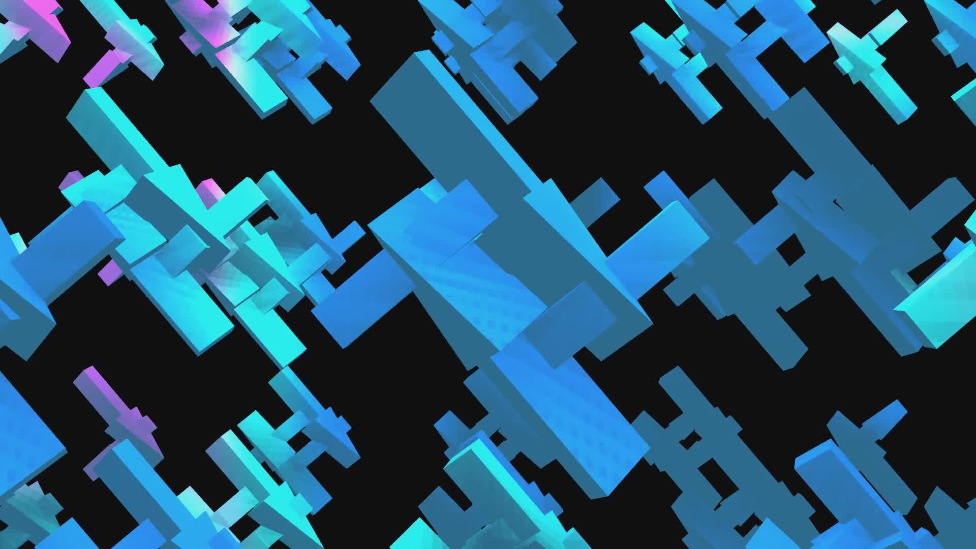 Abstract 3D Geometric Animation with Vibrant Colors Free Stock Video ...