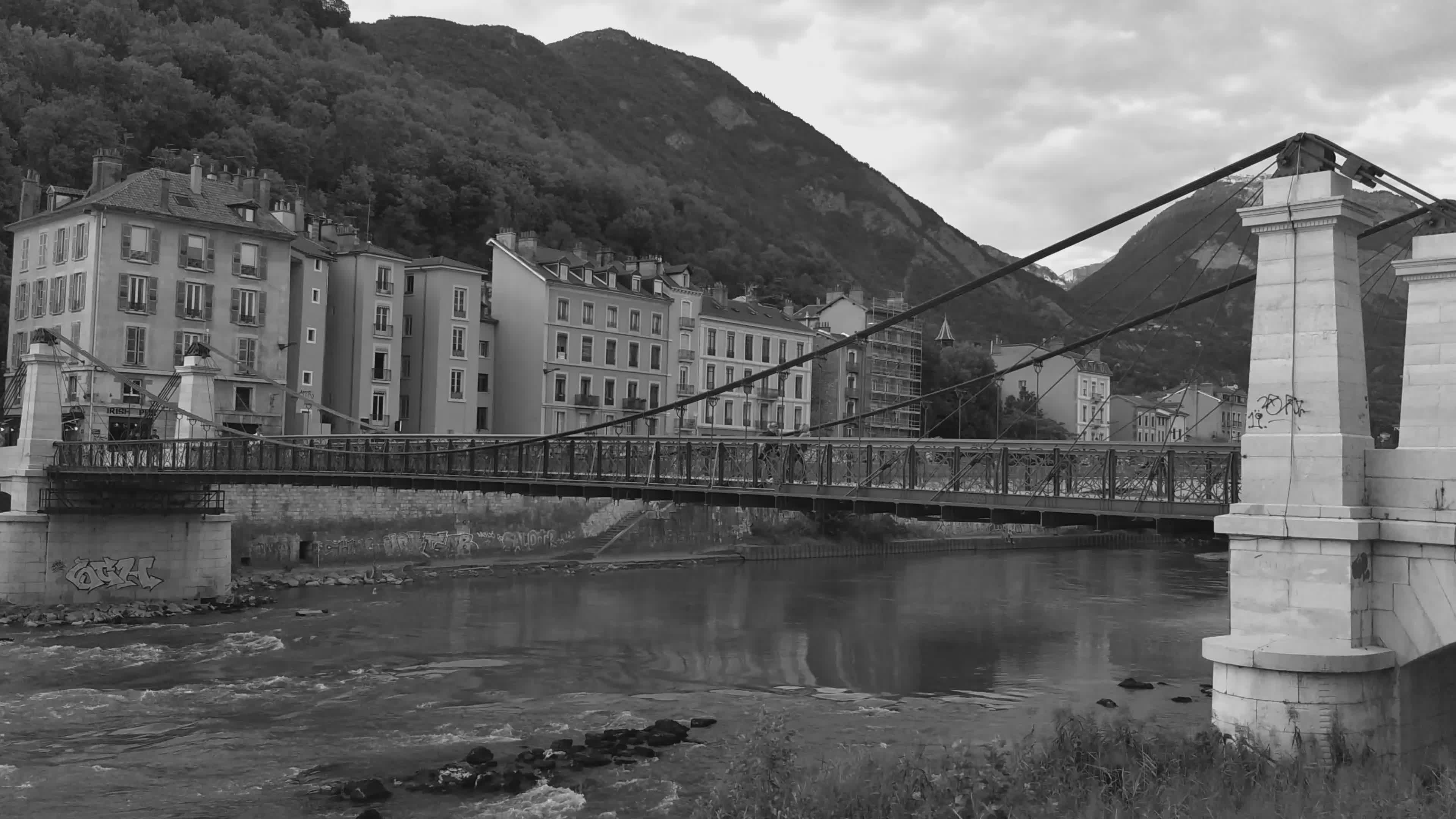Scenic French Riverside Bridge View Free Stock Video Footage, Royalty ...