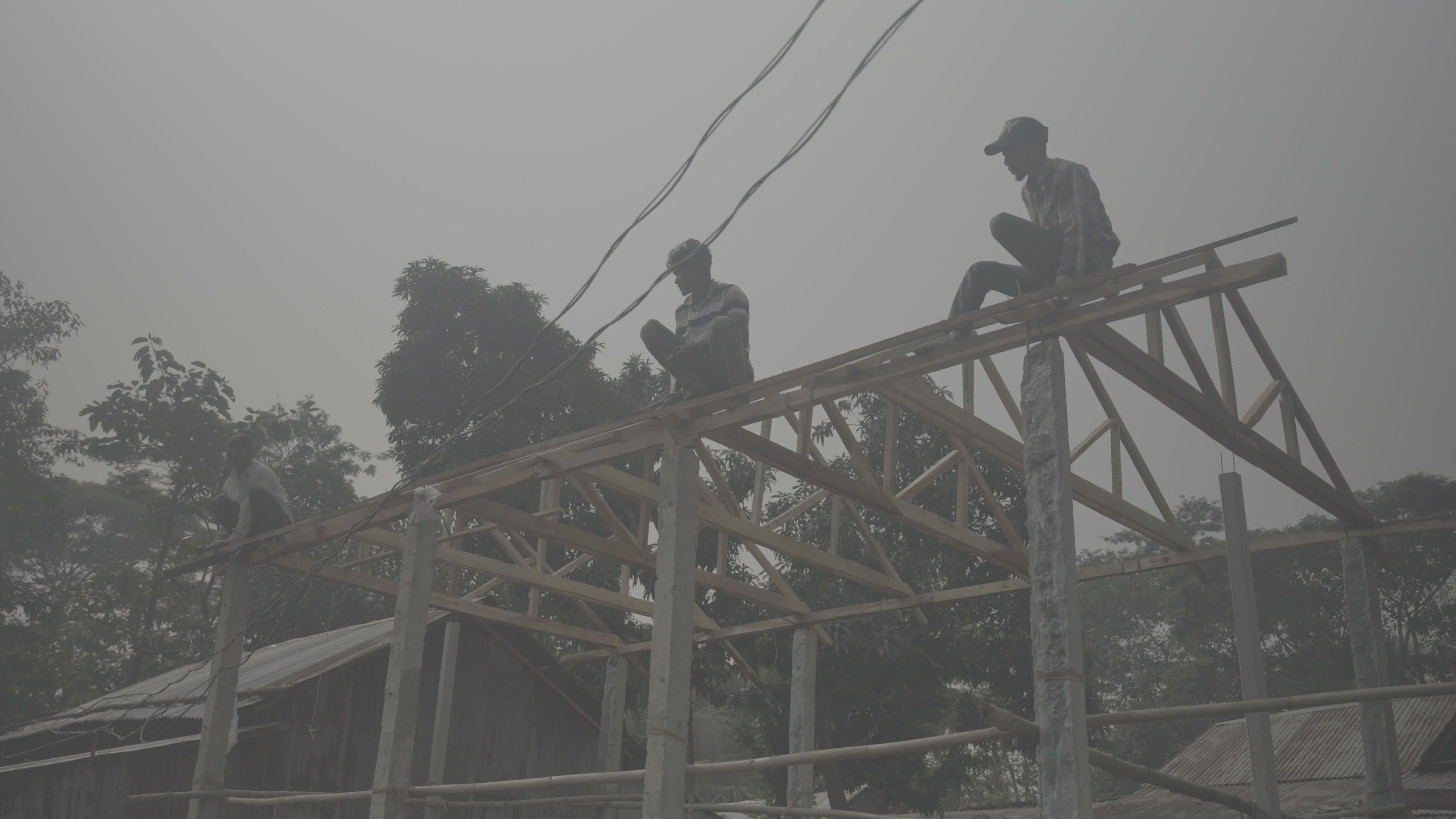 Building Construction in Rural Bangladesh Free Stock Video Footage ...