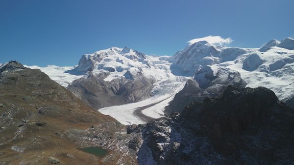 Drone Footage of a Snow Covered Mountain Free Stock Video Footage ...