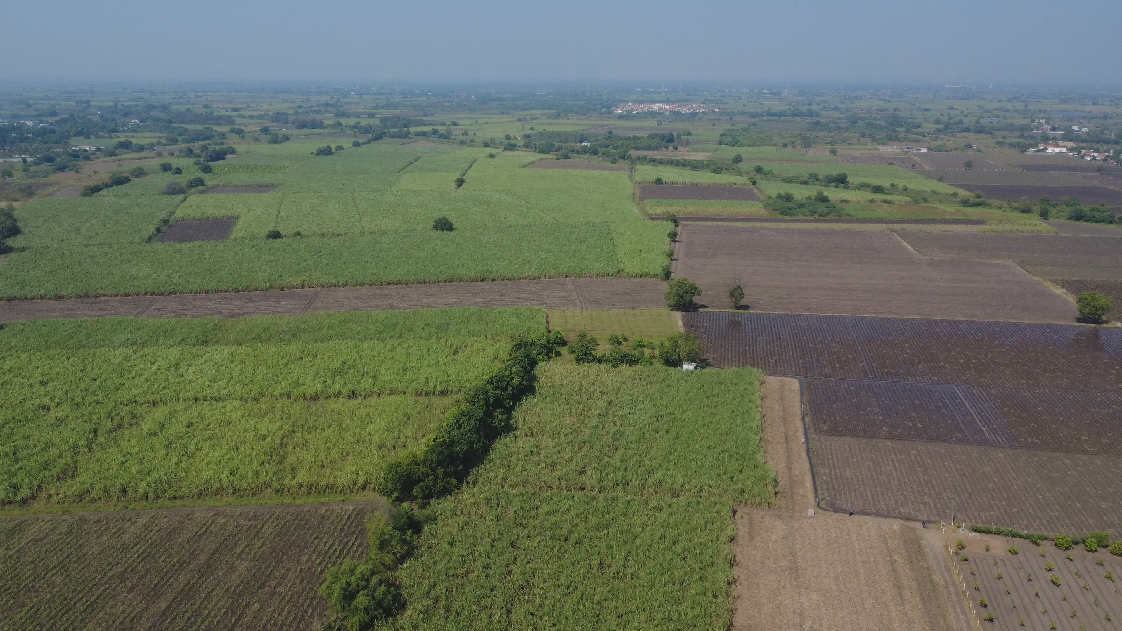 Scenic Aerial View of Vast Farmlands and Fields Free Stock Video ...