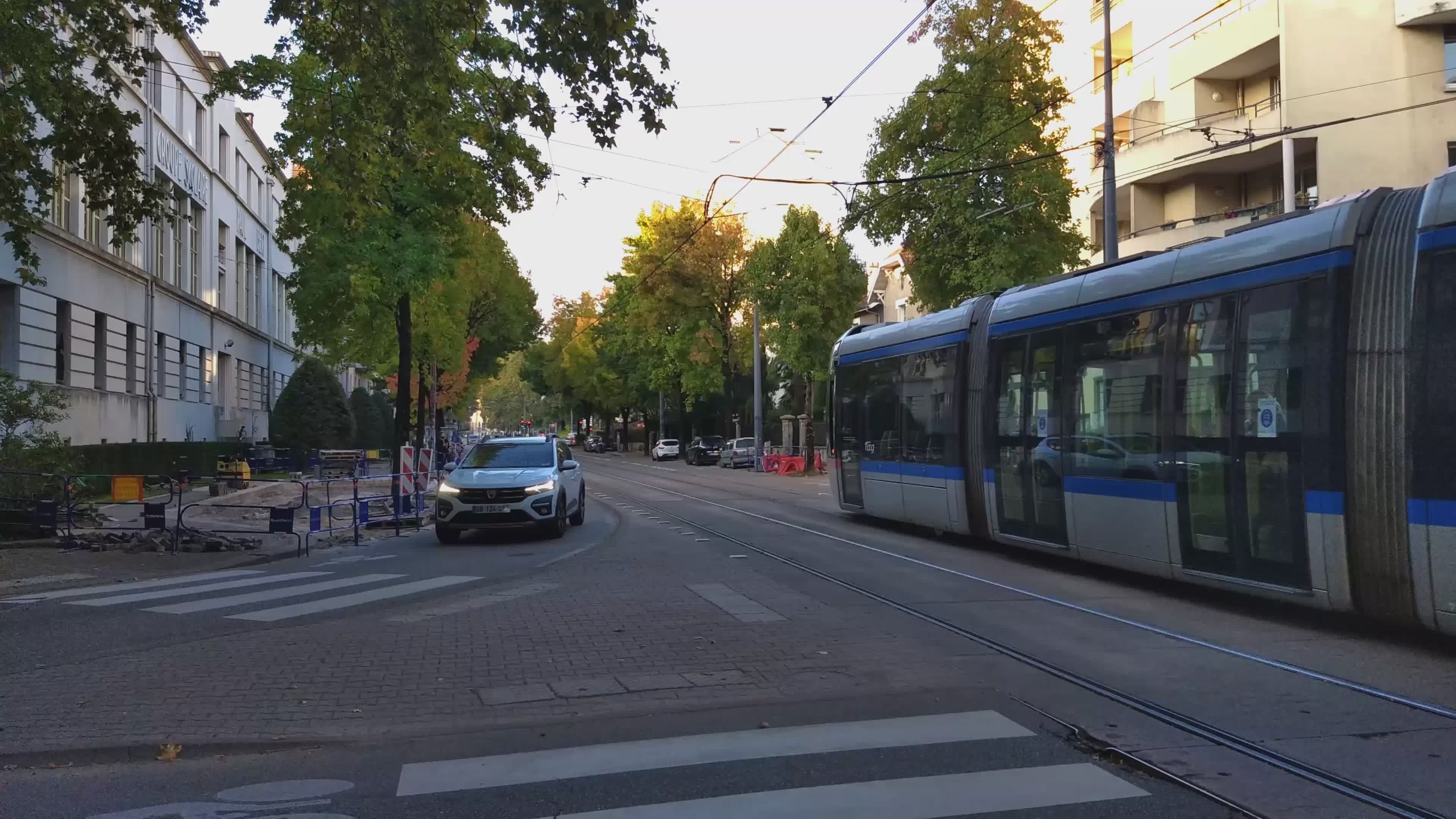 Aerial View of Urban Tram in European City Free Stock Video Footage ...