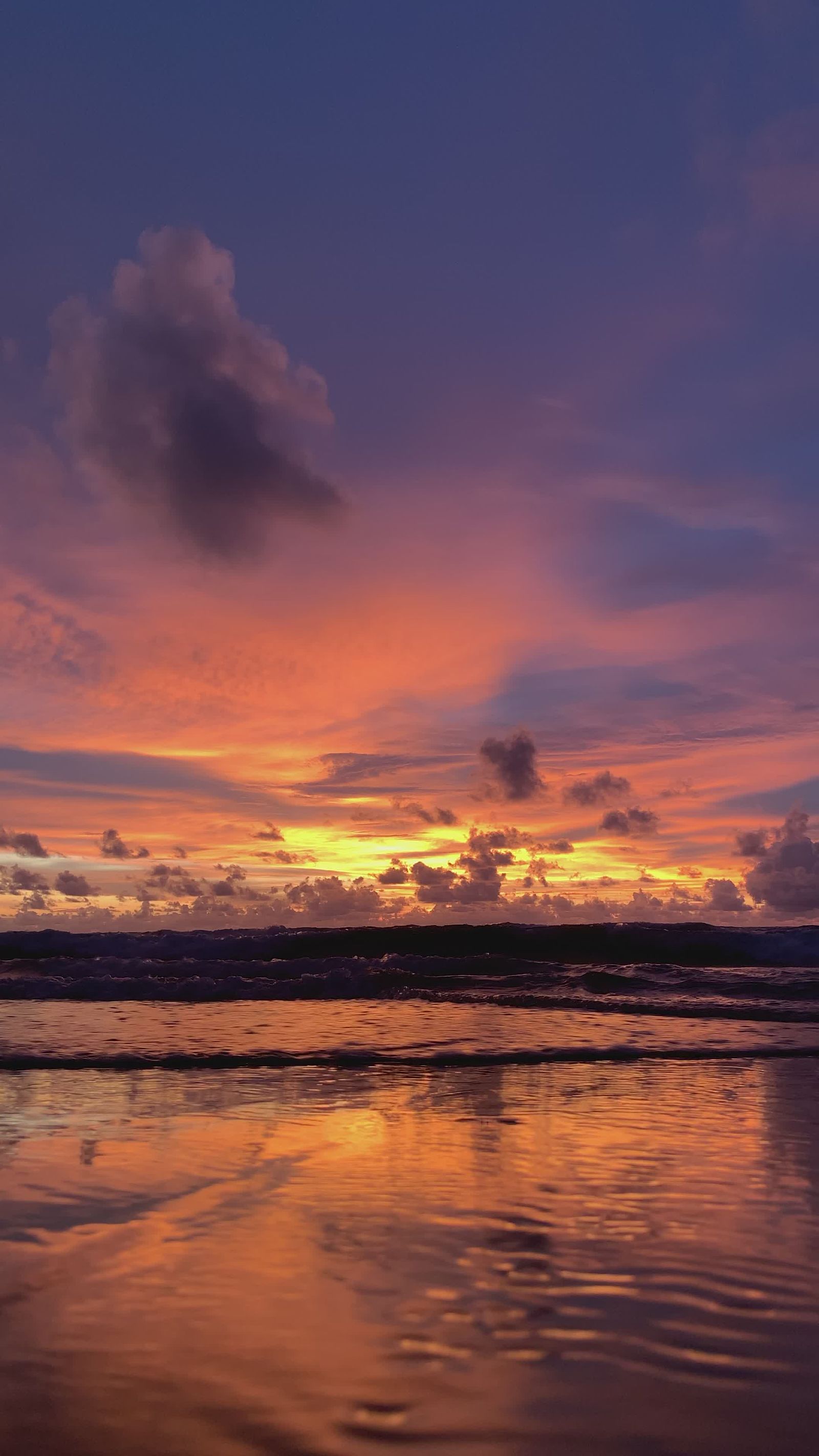 Serene Ocean Sunset with Dramatic Sky Free Stock Video Footage, Royalty ...