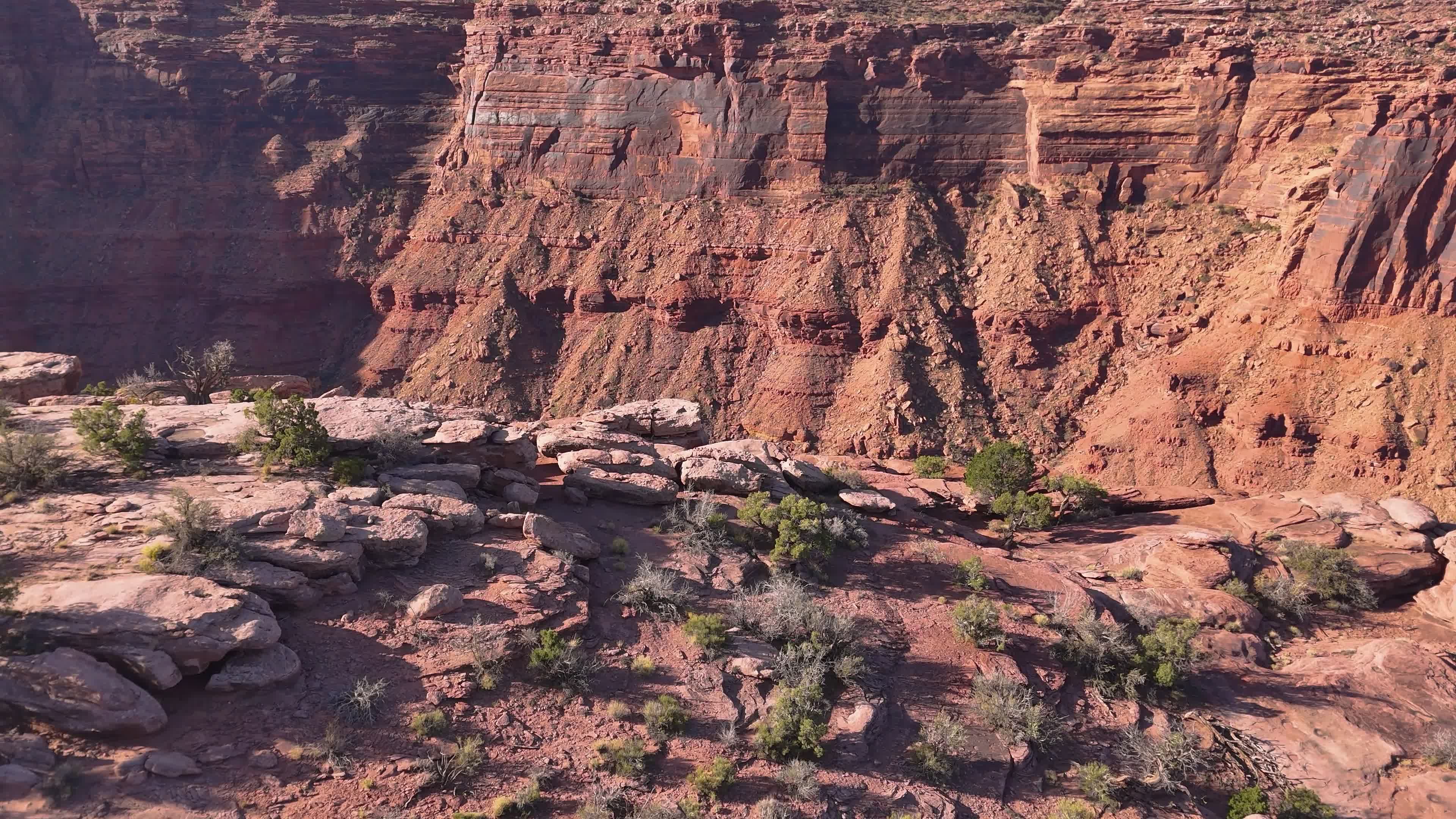 Stunning Aerial View of Utah's Red Rock Canyon Free Stock Video Footage ...