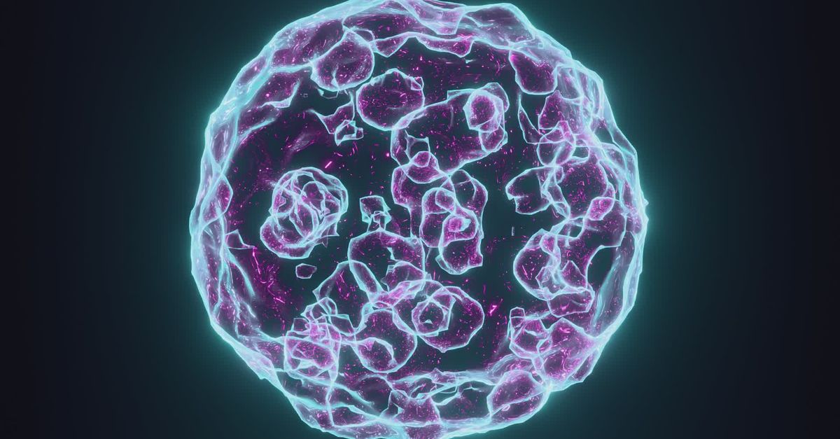 Cell Anamation Abstract 3D Rotating Glowing Cell Animation Free Stock Video Footage ...