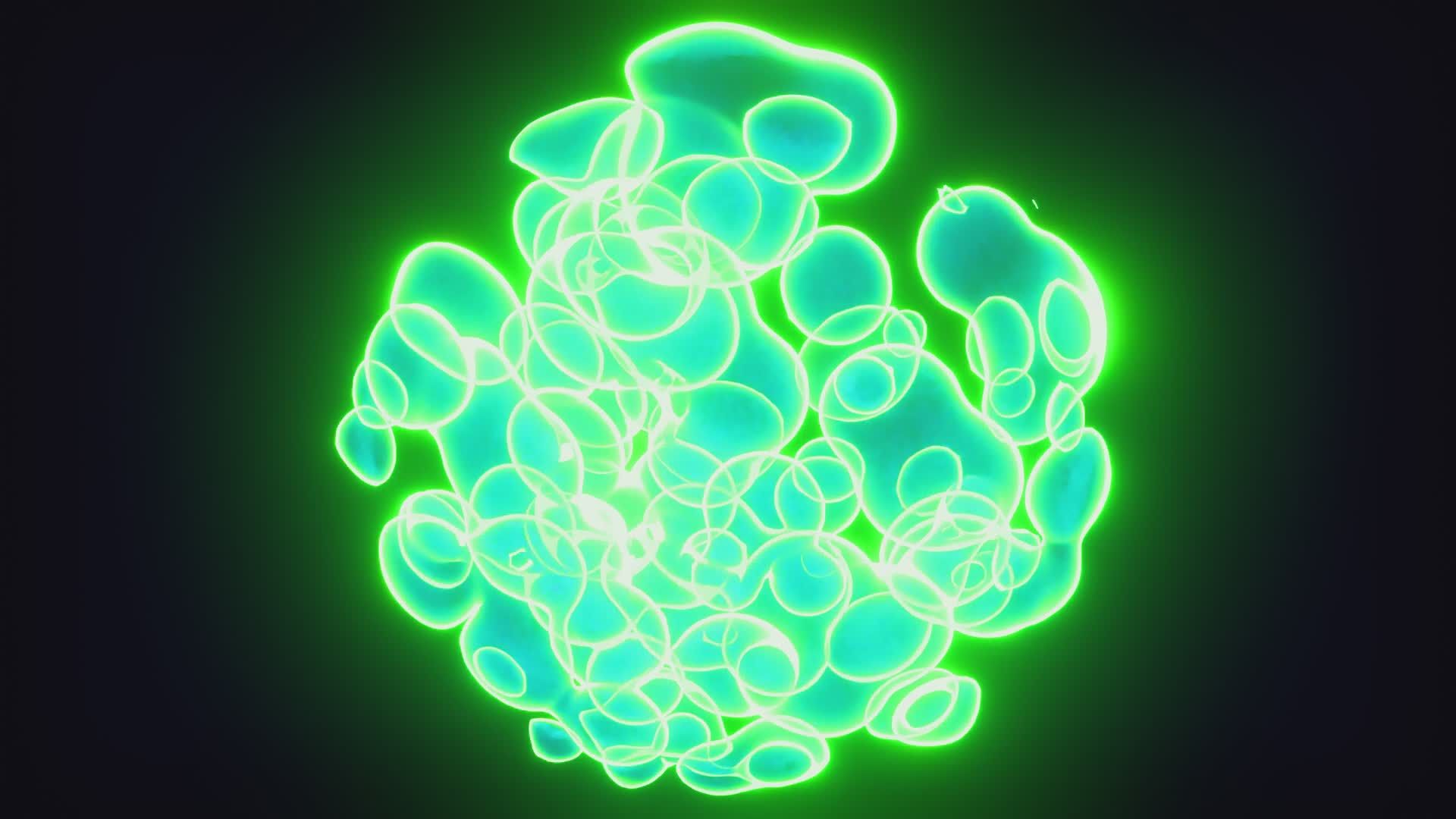 Vibrant Glowing Green Abstract Spheres Animation Free Stock Video ...