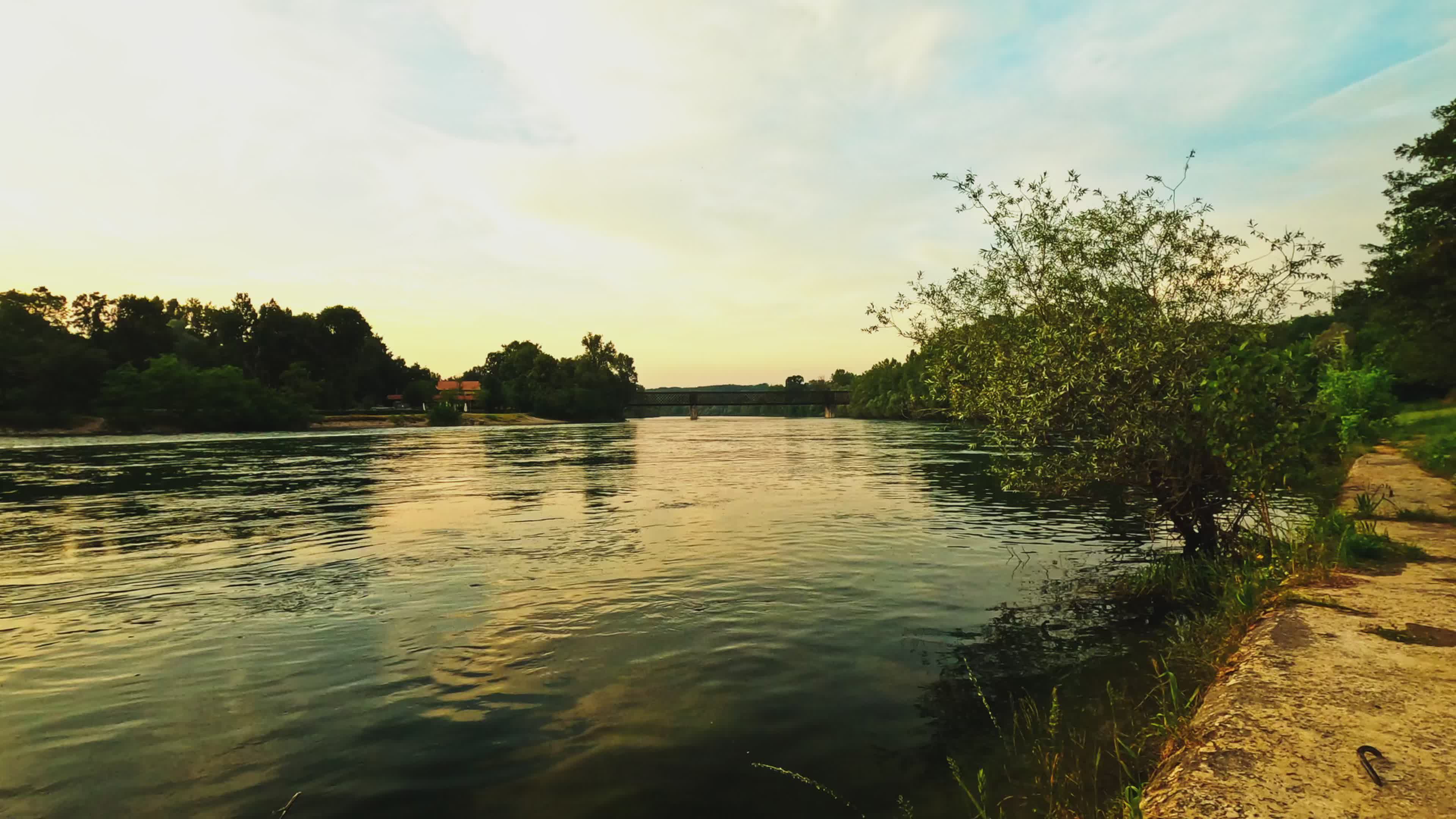 tranquil river landscape at sunset 34742448 — free pexels stock footage
