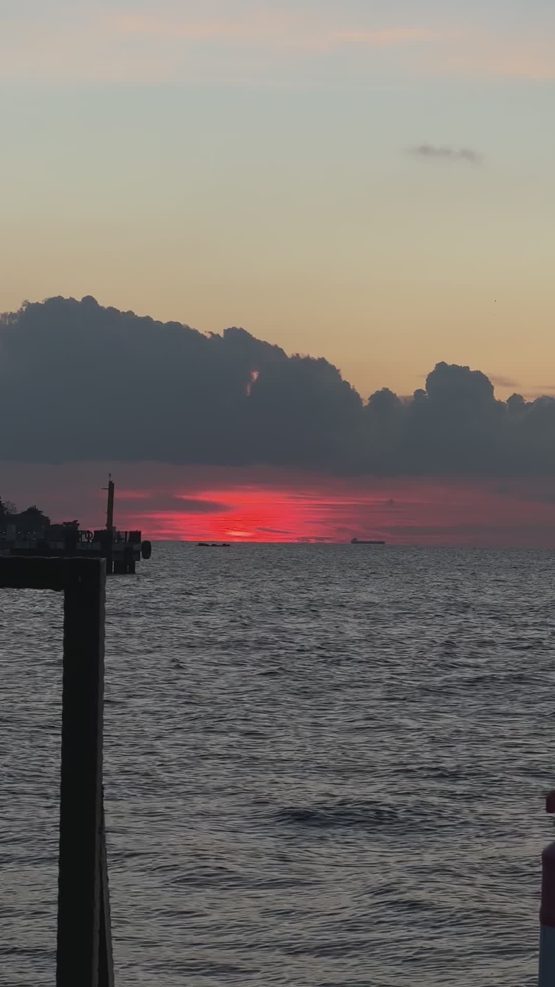 Beautiful Ocean Sunset with Vibrant Colors Free Stock Video Footage ...