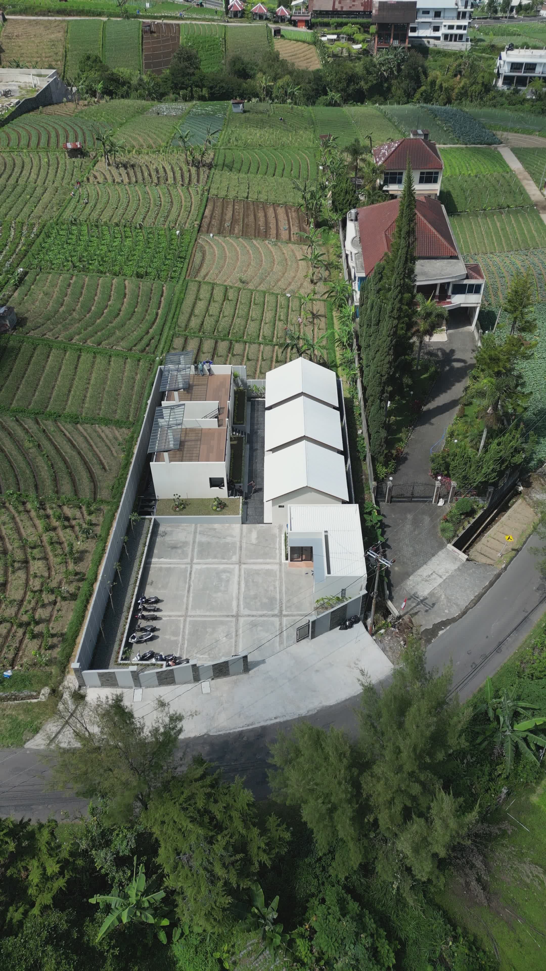 Aerial View of Rural Farmland and Structures Free Stock Video Footage ...