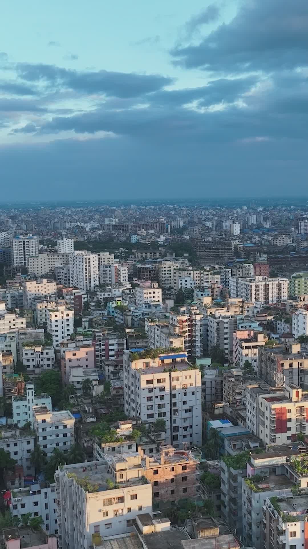 Aerial View of Urban Dhaka Cityscape Free Stock Video Footage, Royalty ...