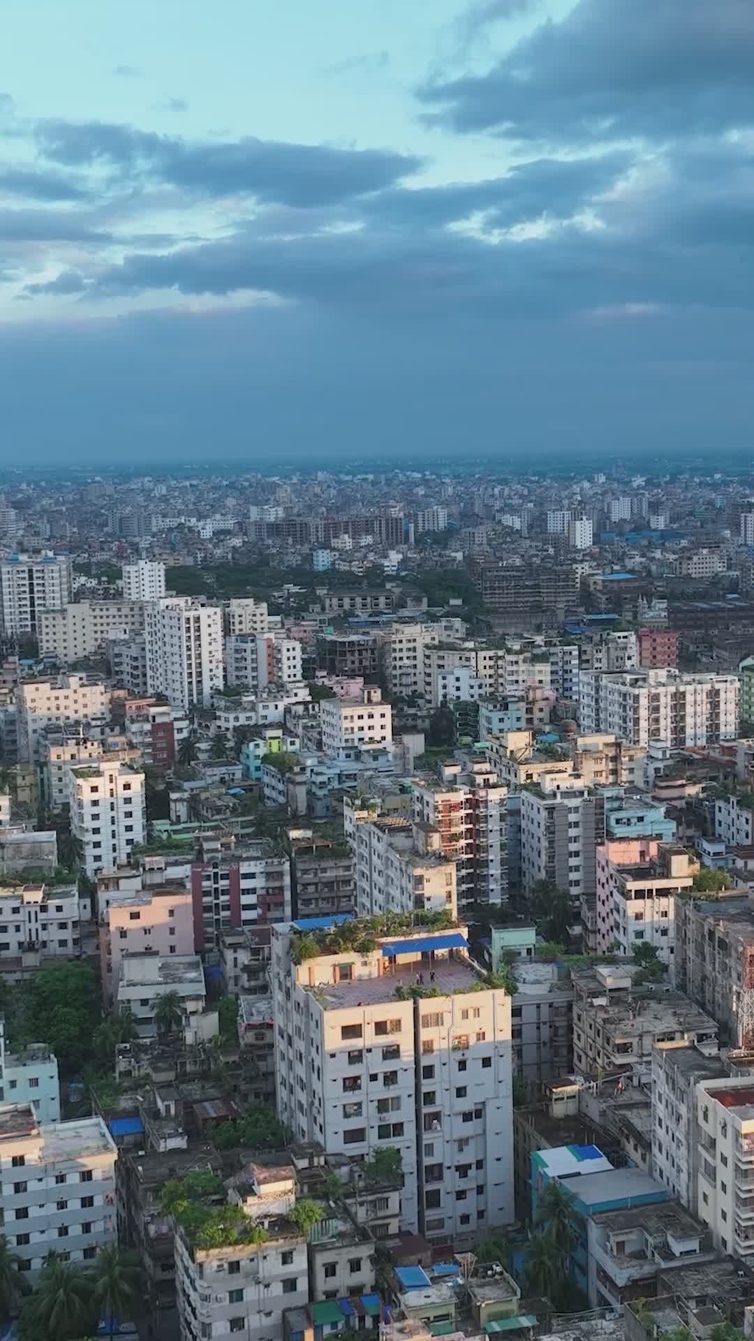 Stunning Aerial View of Dhaka City at Dusk Free Stock Video Footage ...