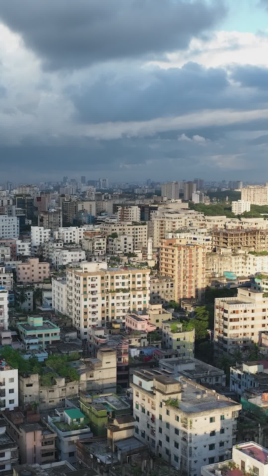 Aerial View of Urban Dhaka Cityscape Free Stock Video Footage, Royalty ...