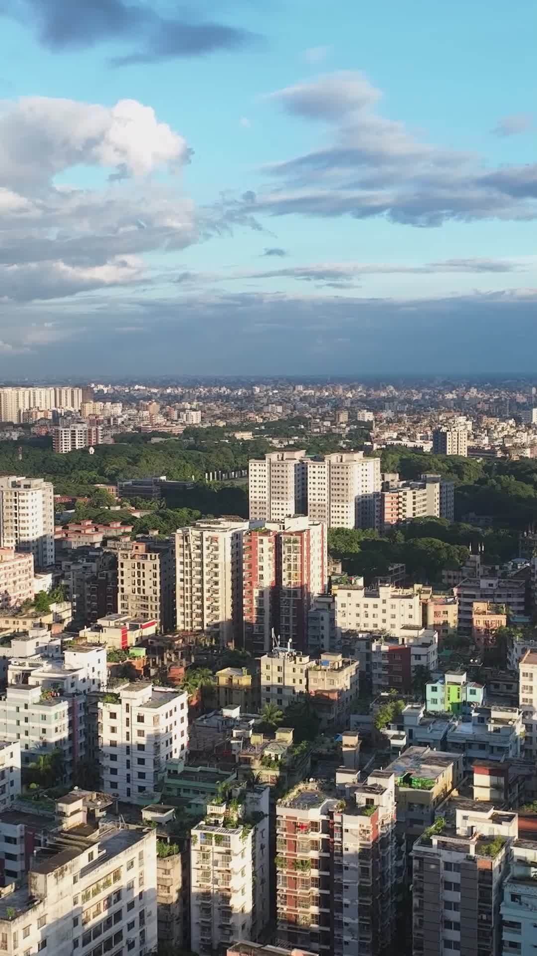 Aerial View of Modern Dhaka City Skyline Free Stock Video Footage ...