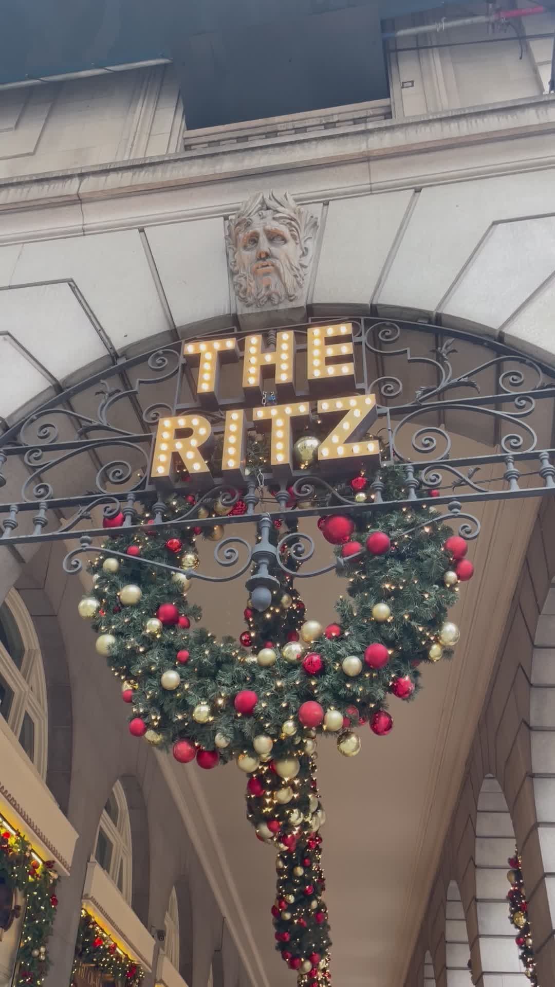 Holiday Decor at The Ritz London Entrance Free Stock Video Footage ...