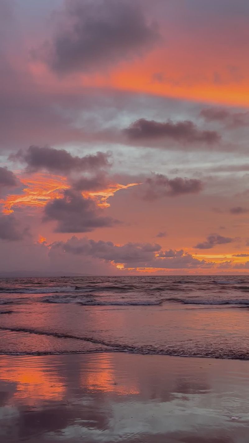 Serene Beach Sunset with Silhouetted Figures Free Stock Video Footage ...
