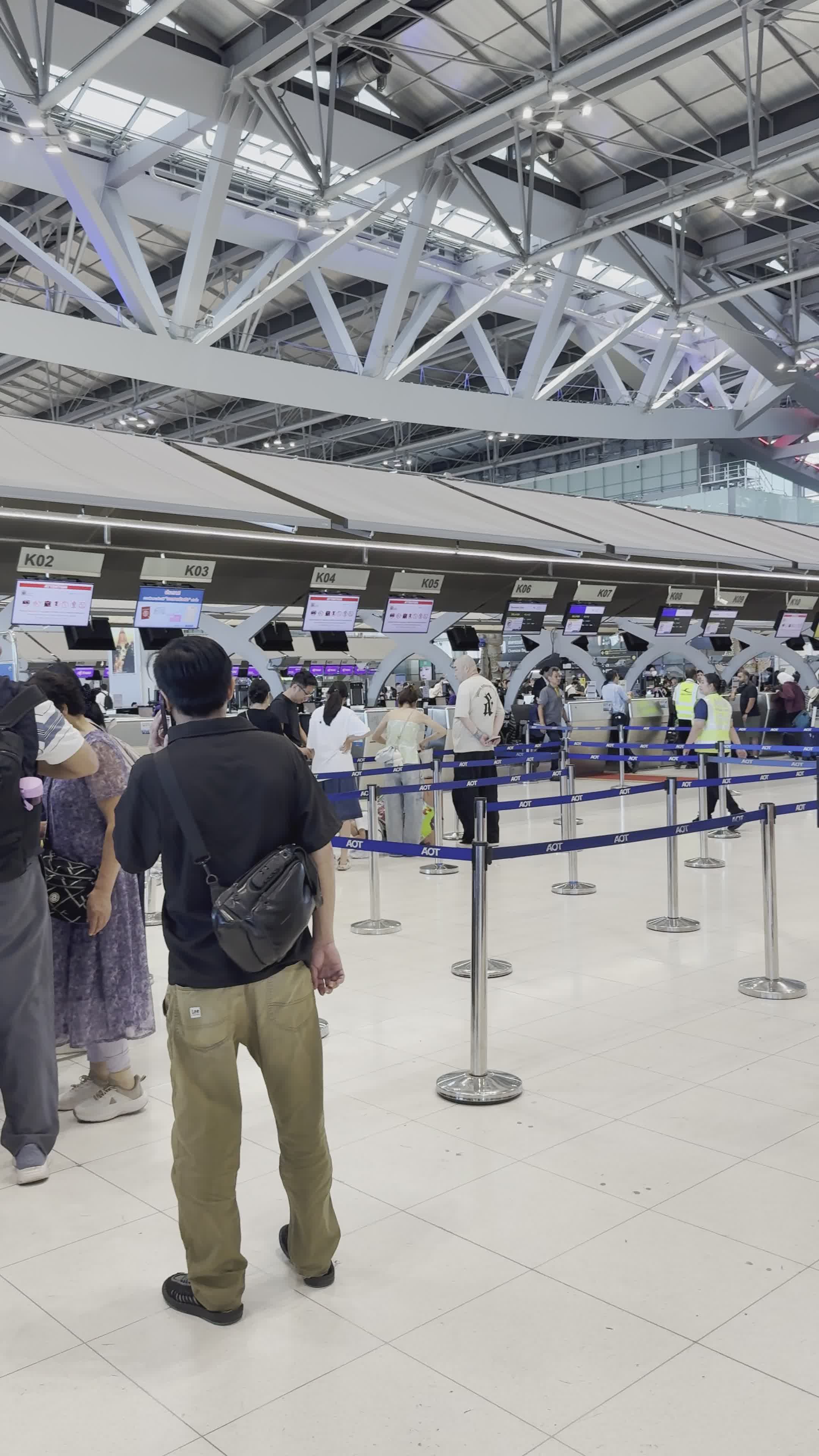 Busy Suvarnabhumi Airport Check-In Scene Free Stock Video Footage ...