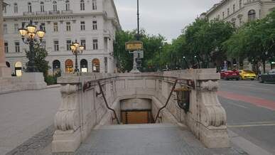 historic budapest metro station entrance