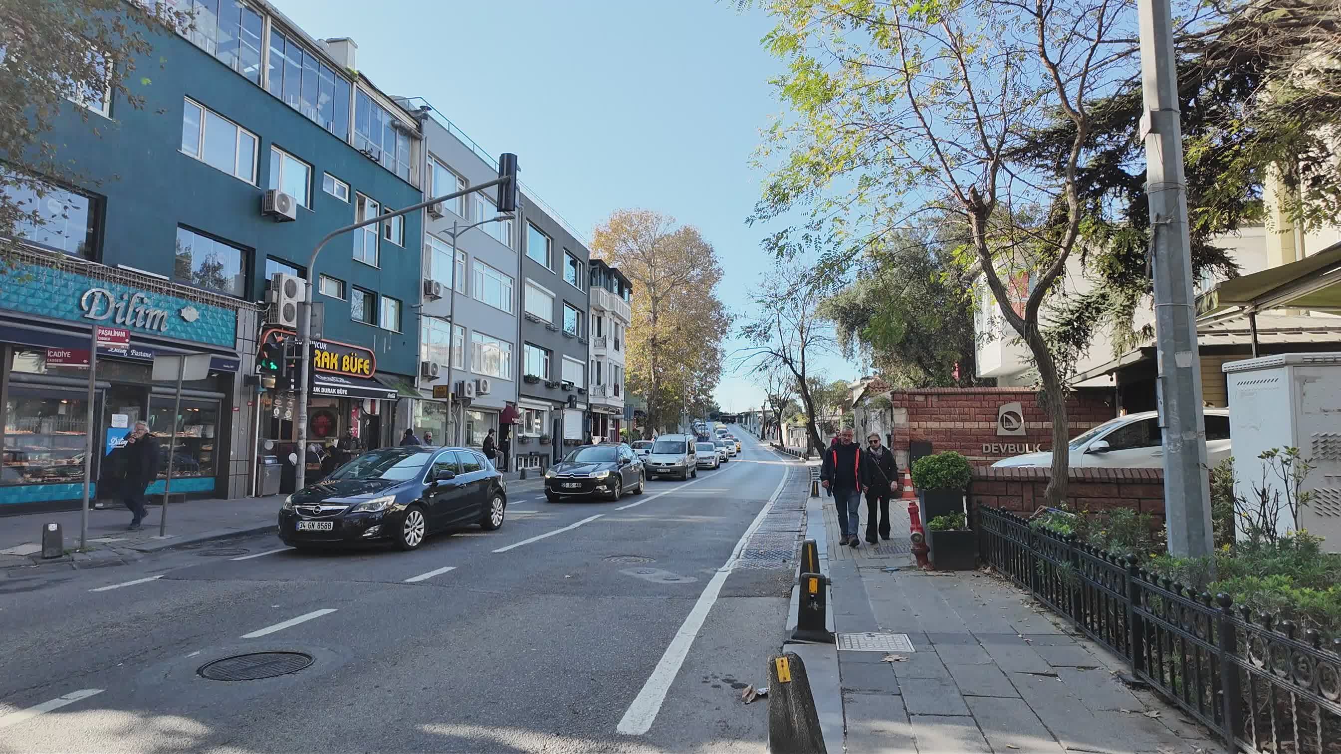 Busy Urban Street Scene with Traffic and Pedestrians Free Stock Video ...