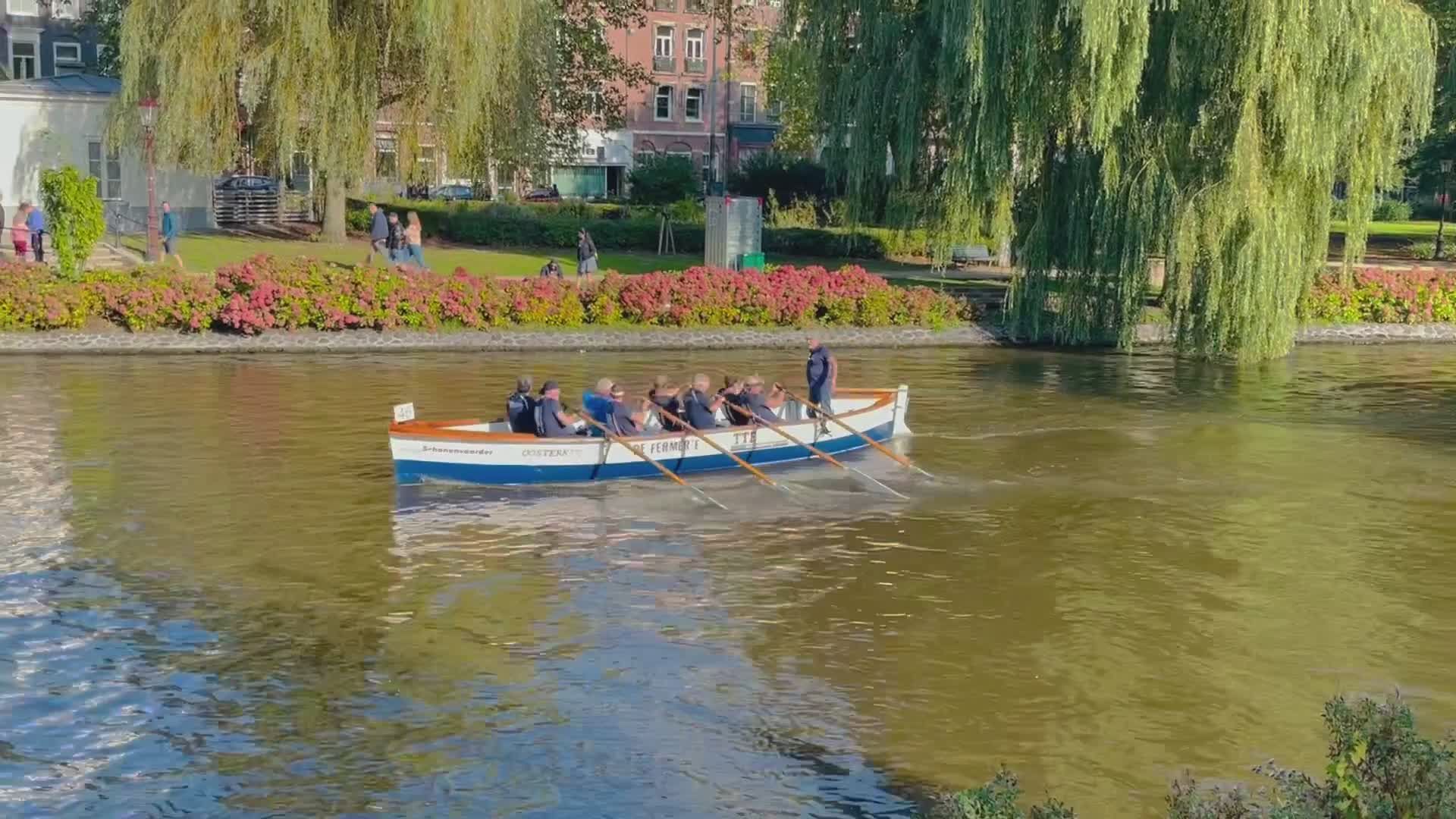 Team Rowing in Amsterdam's Urban Canals Free Stock Video Footage ...