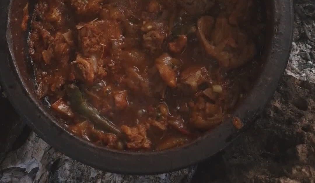Hellfire Stew Outdoor Cooking: Traditional Stew Over Open Fire Free Stock Video ...
