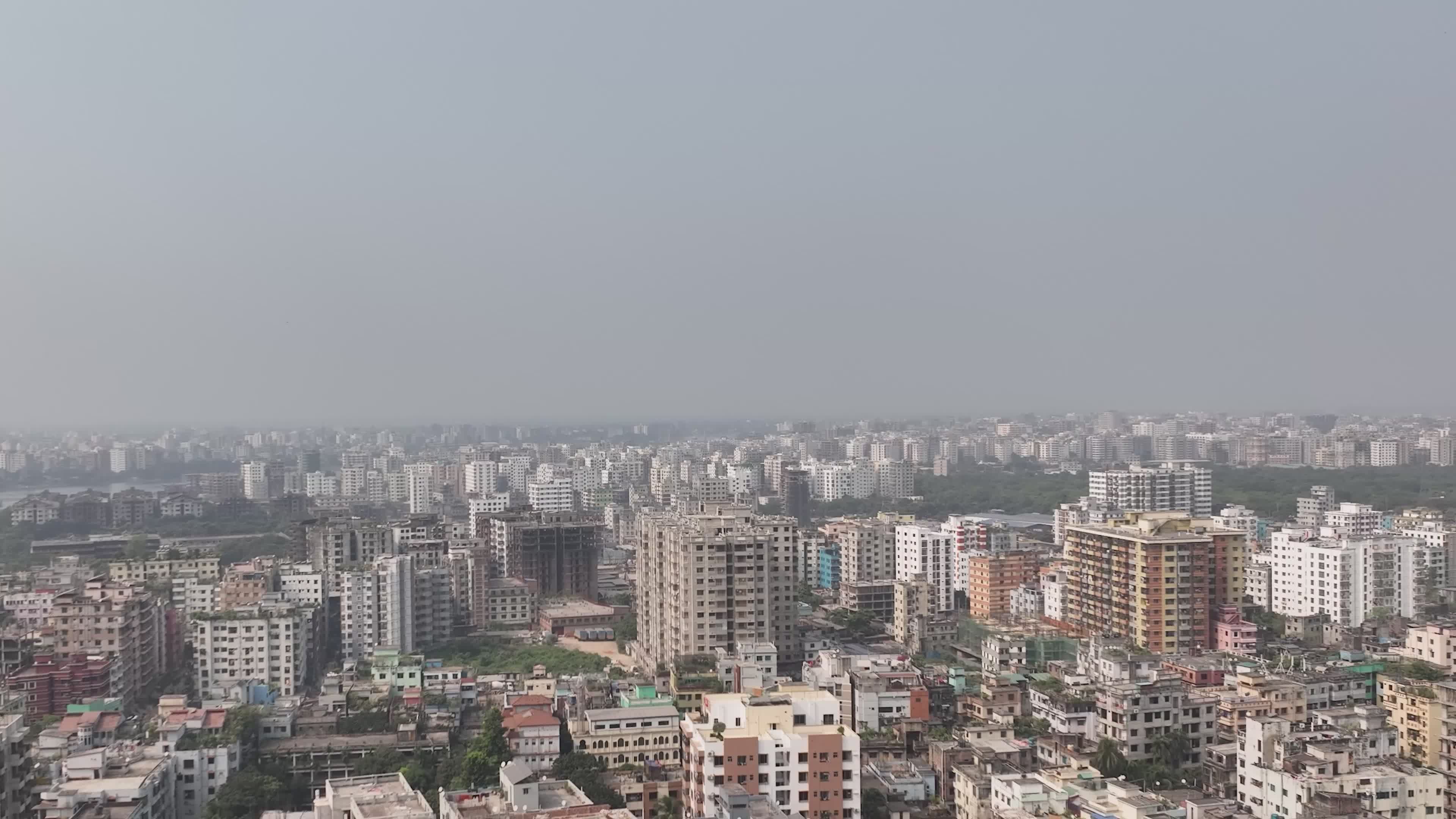Aerial View of Dhaka City Skyline Free Stock Video Footage, Royalty ...