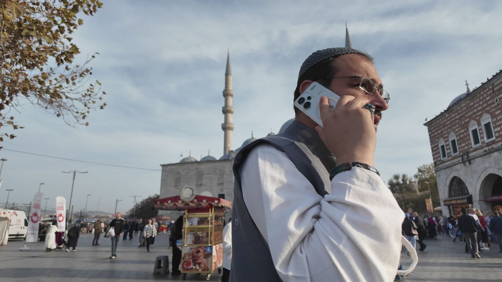 Busy Day at Historic Istanbul Mosque Free Stock Video Footage, Royalty ...
